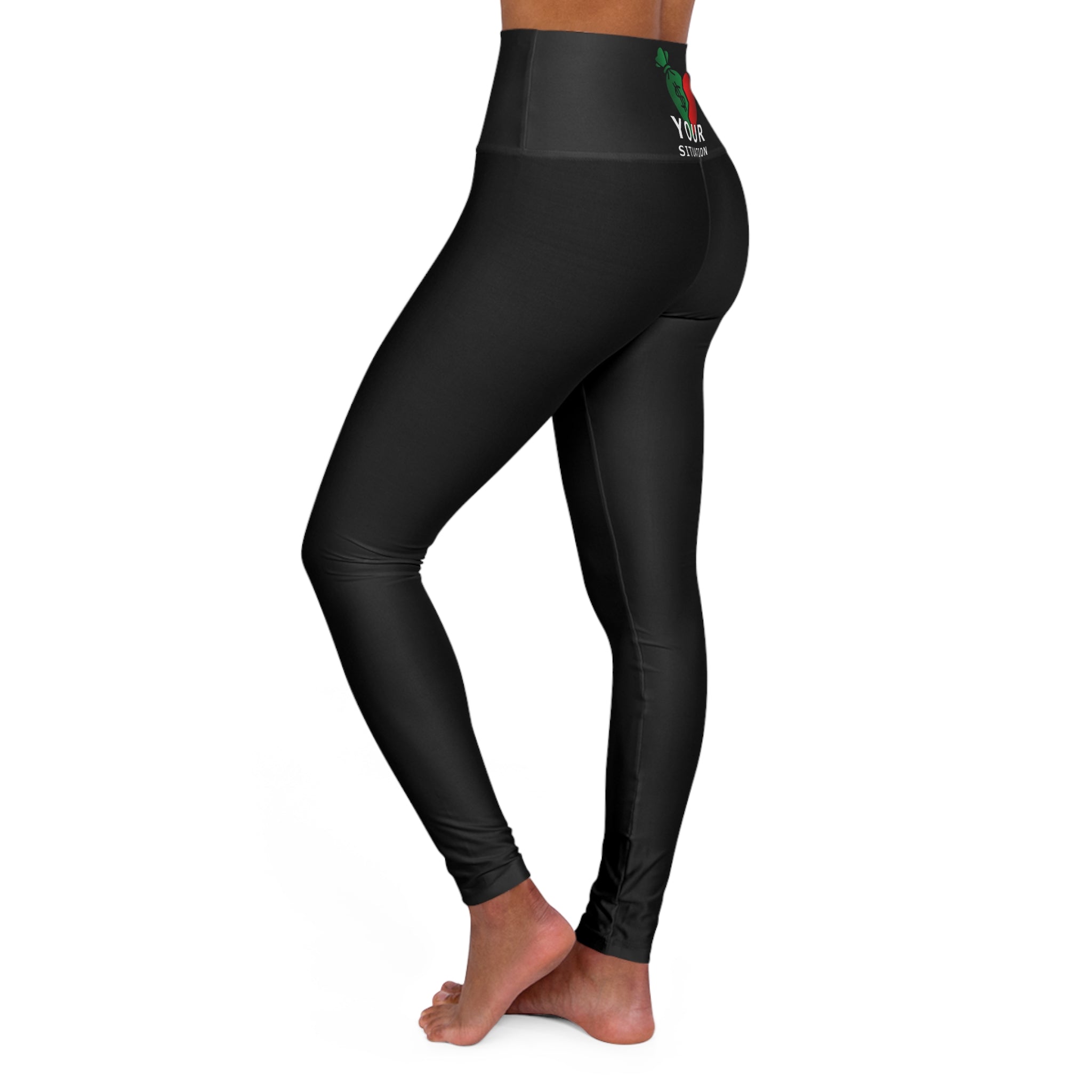 High-Waist Yoga Leggings — 'Your Situation' Logo Activewear