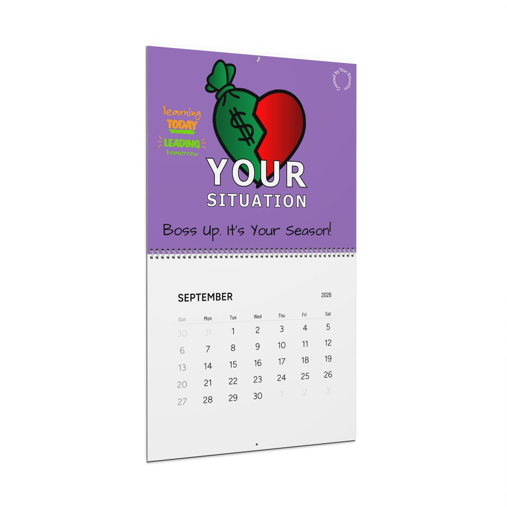 Your Situation™ 2026 Wall Calendar | Money, Self-Care & Motivation Planner