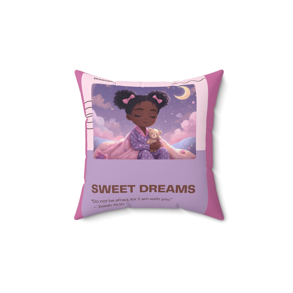 Sweet Dreams Pillow — Cute Nighttime Kids Decorative Throw Pillow
