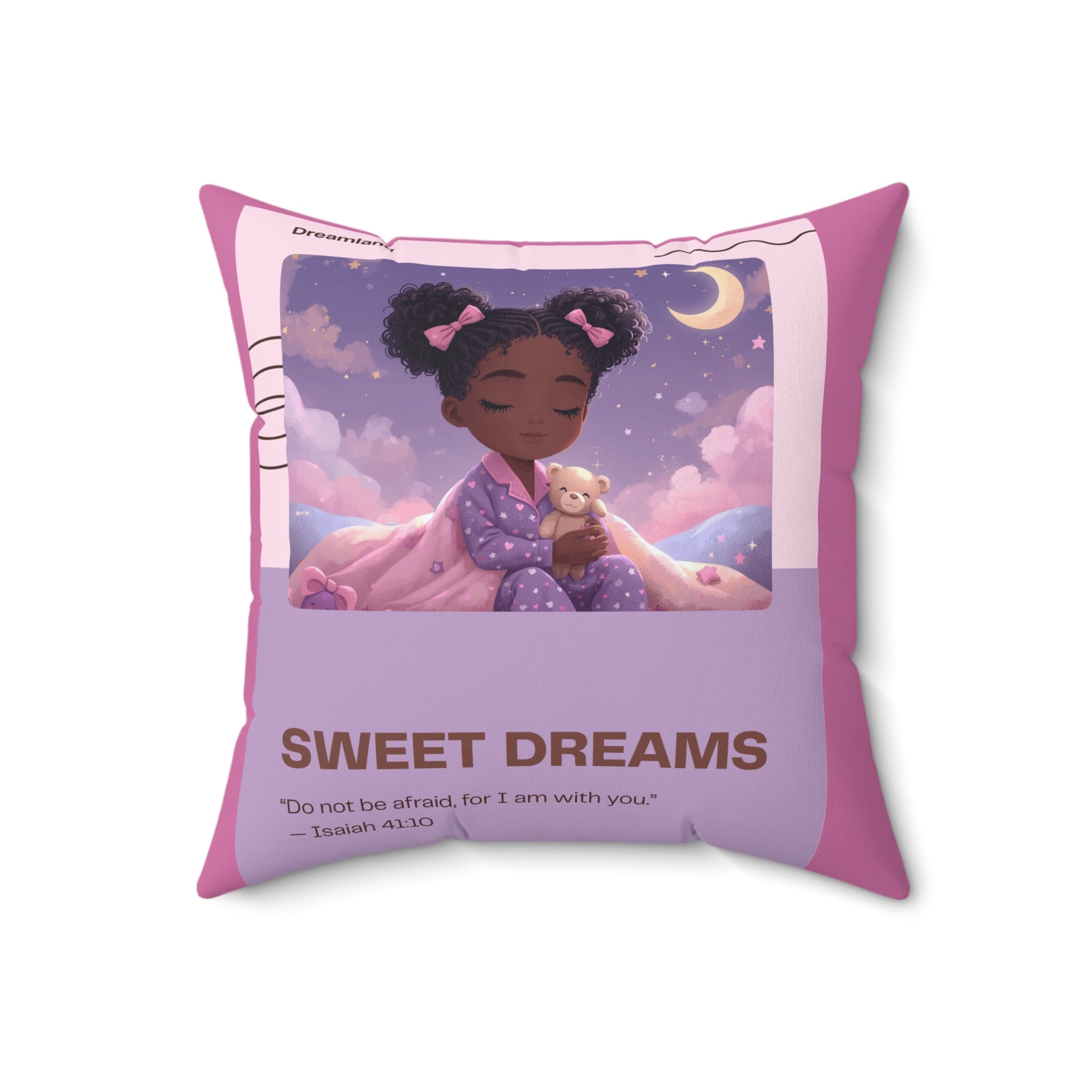 Sweet Dreams Pillow — Cute Nighttime Kids Decorative Throw Pillow
