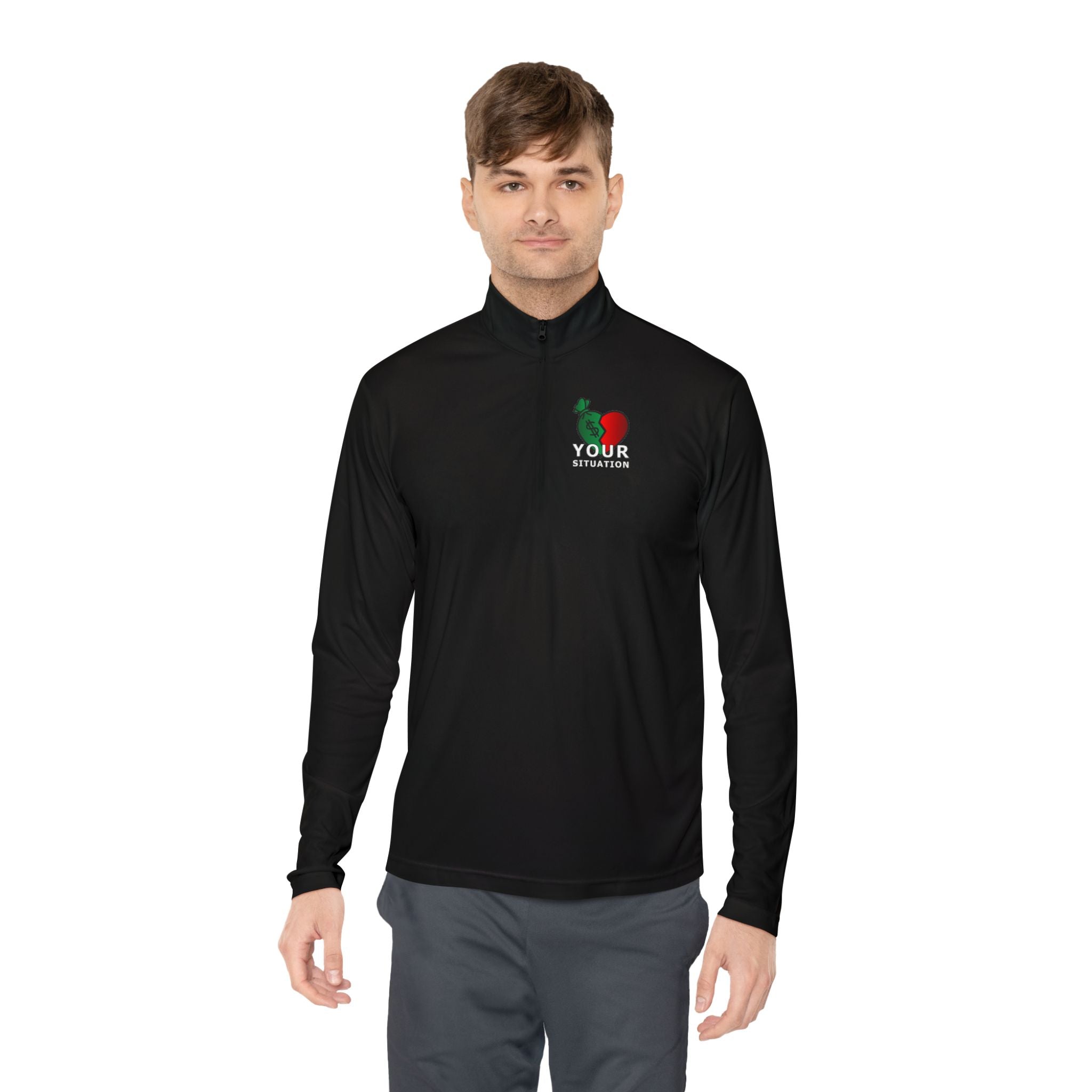 Quarter-Zip Pullover — Italian Flag Rooster "Made in Italy" Embroidered Chest