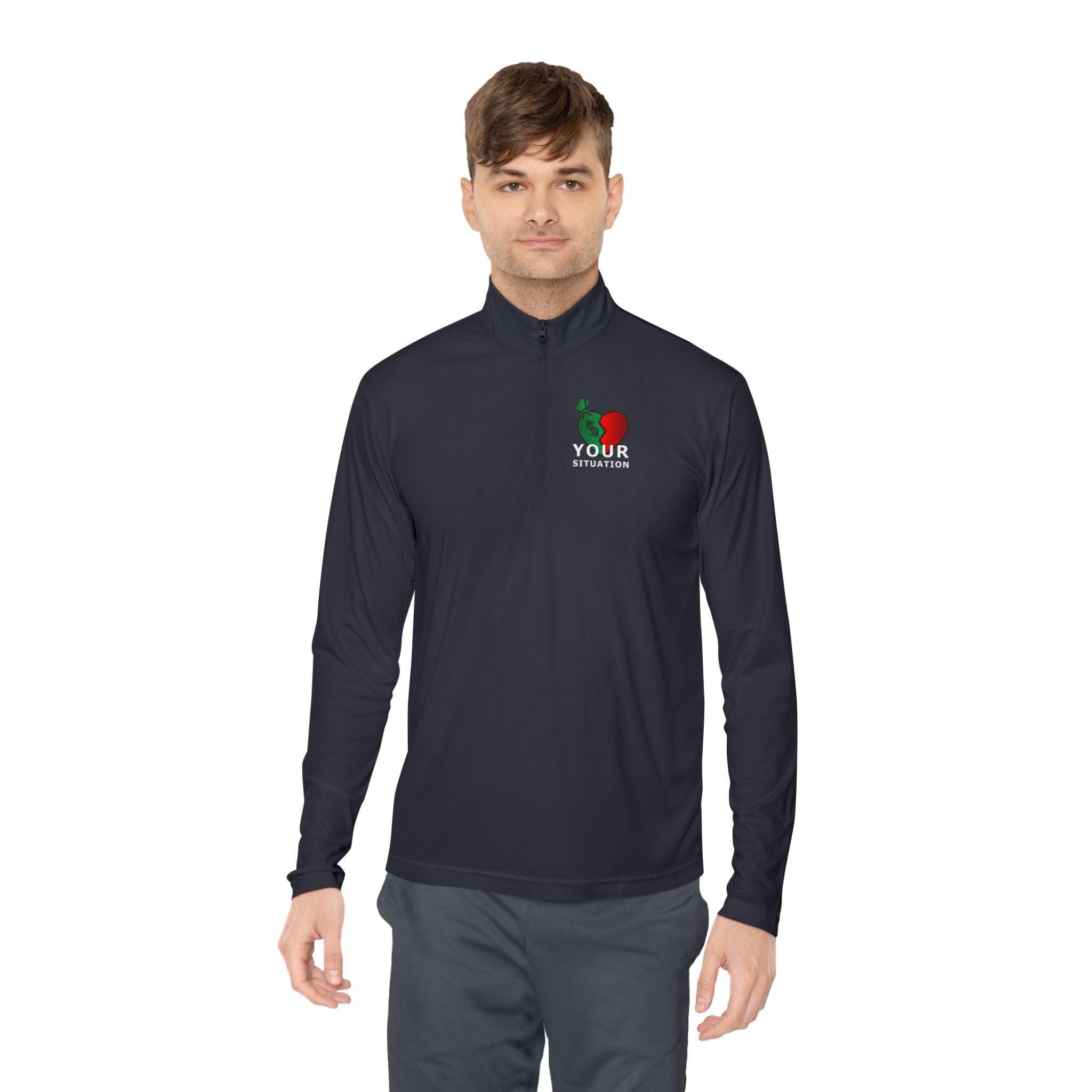 Quarter-Zip Pullover — Italian Flag Rooster "Made in Italy" Embroidered Chest