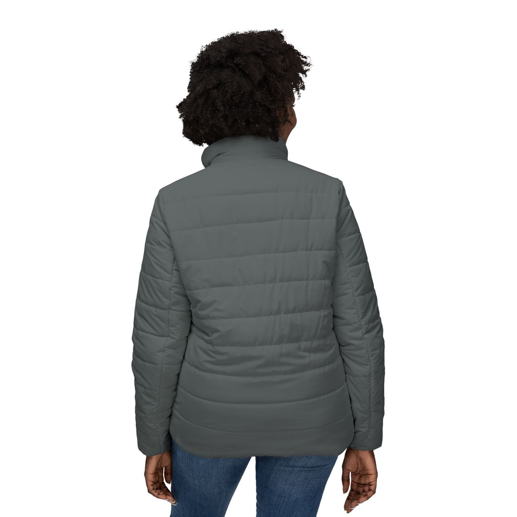 Women’s Puffer Jacket — Cozy Quilted Winter Coat with Small Chest Logo