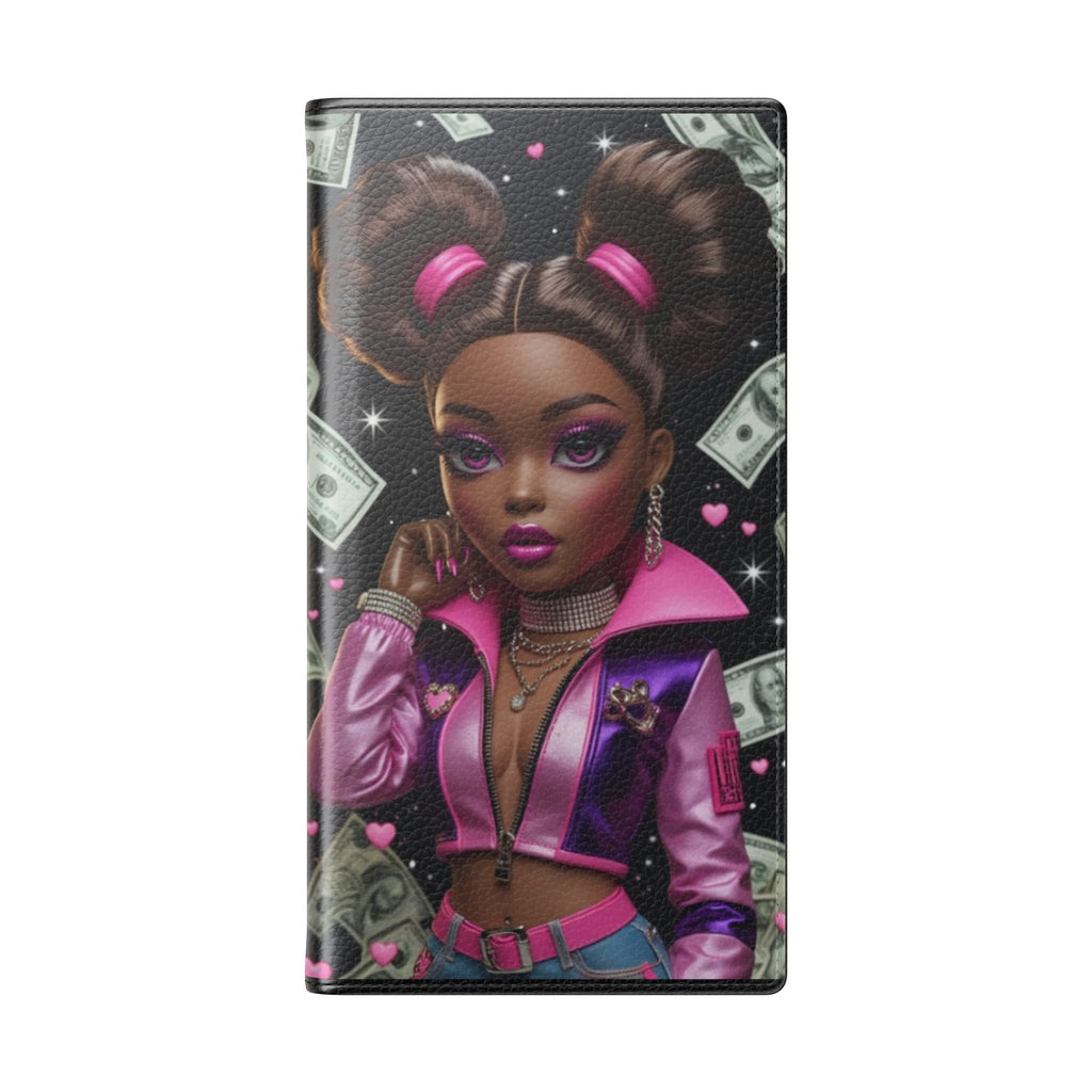 Money Girl Phone Flip Case — Cute Urban Cartoon Wallet Cover