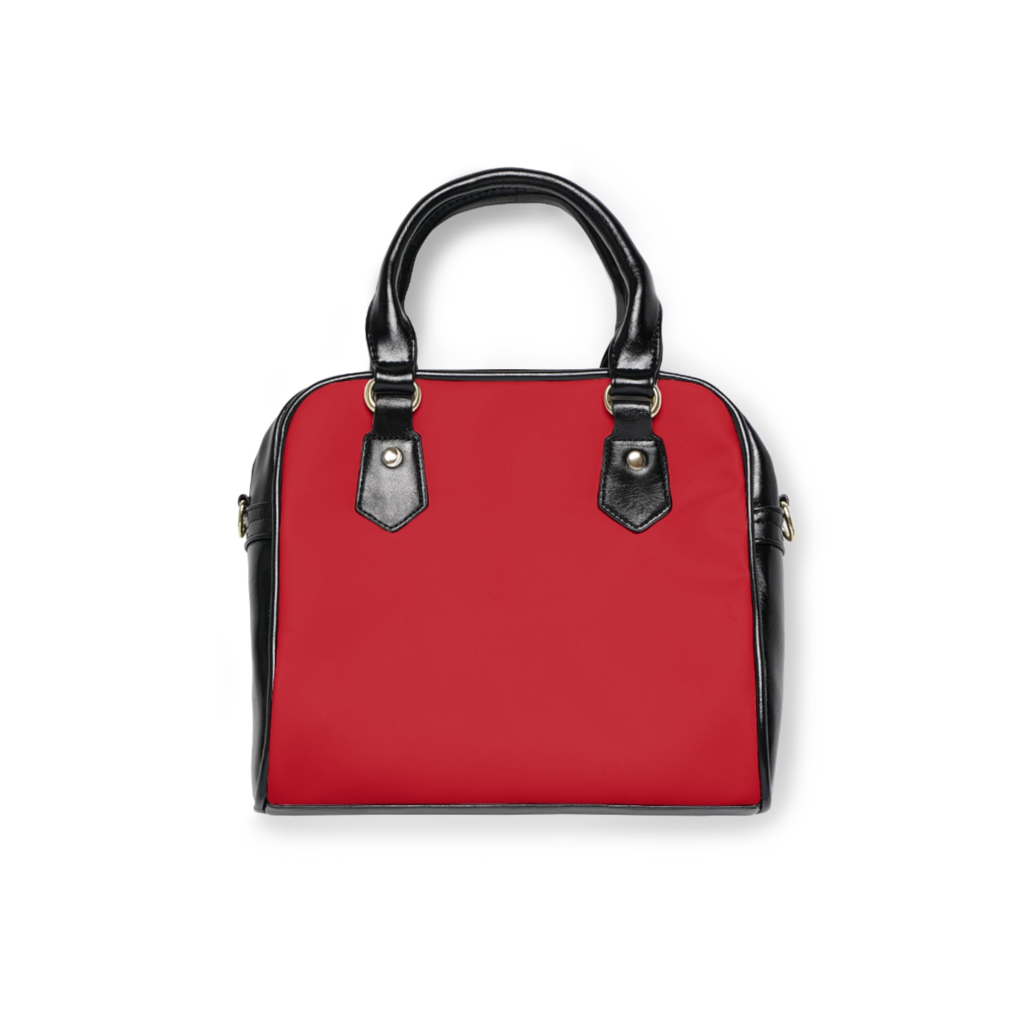 Red Shoulder Handbag — 'Your Situation' Green Apple Logo Purse