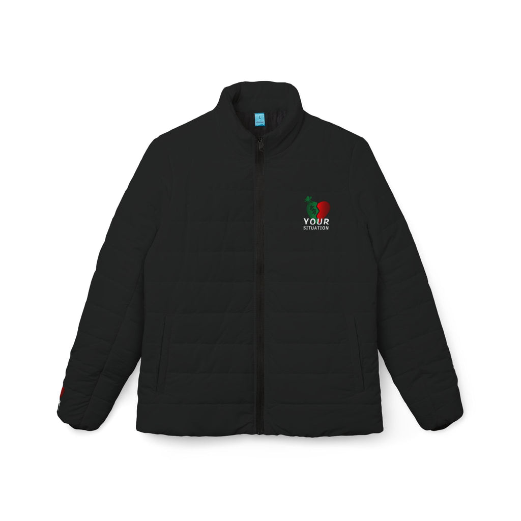 Women’s Puffer Jacket — Cozy Quilted Winter Coat with Small Chest Logo