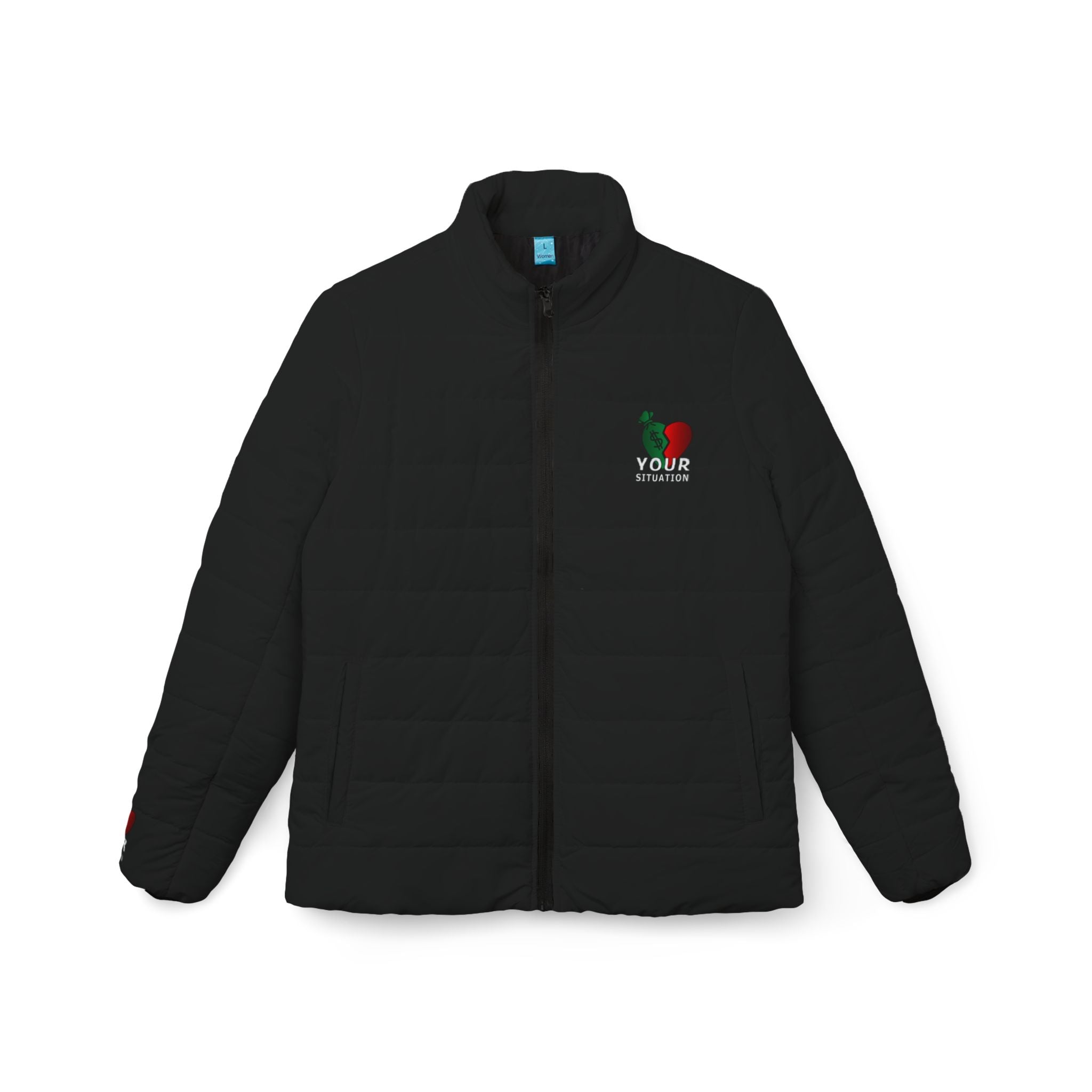 Women’s Puffer Jacket — Cozy Quilted Winter Coat with Small Chest Logo