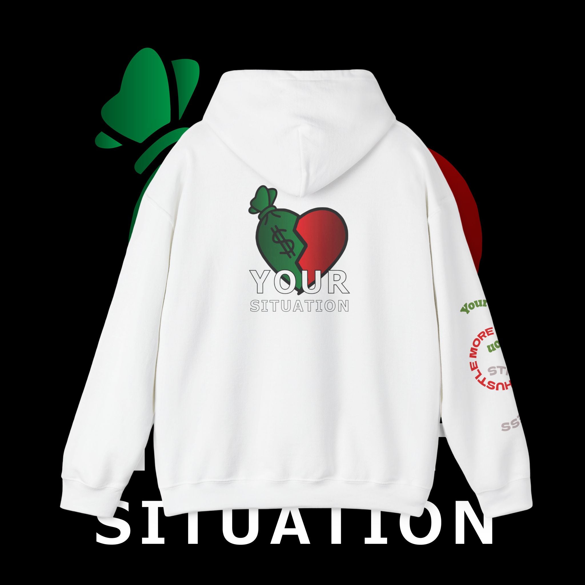 Heart Dollar Situation Hoodie, Unisex Sweatshirt, Casual Streetwear, Gift for Him or Her, Everyday Comfort Wear, Trendy Fashion