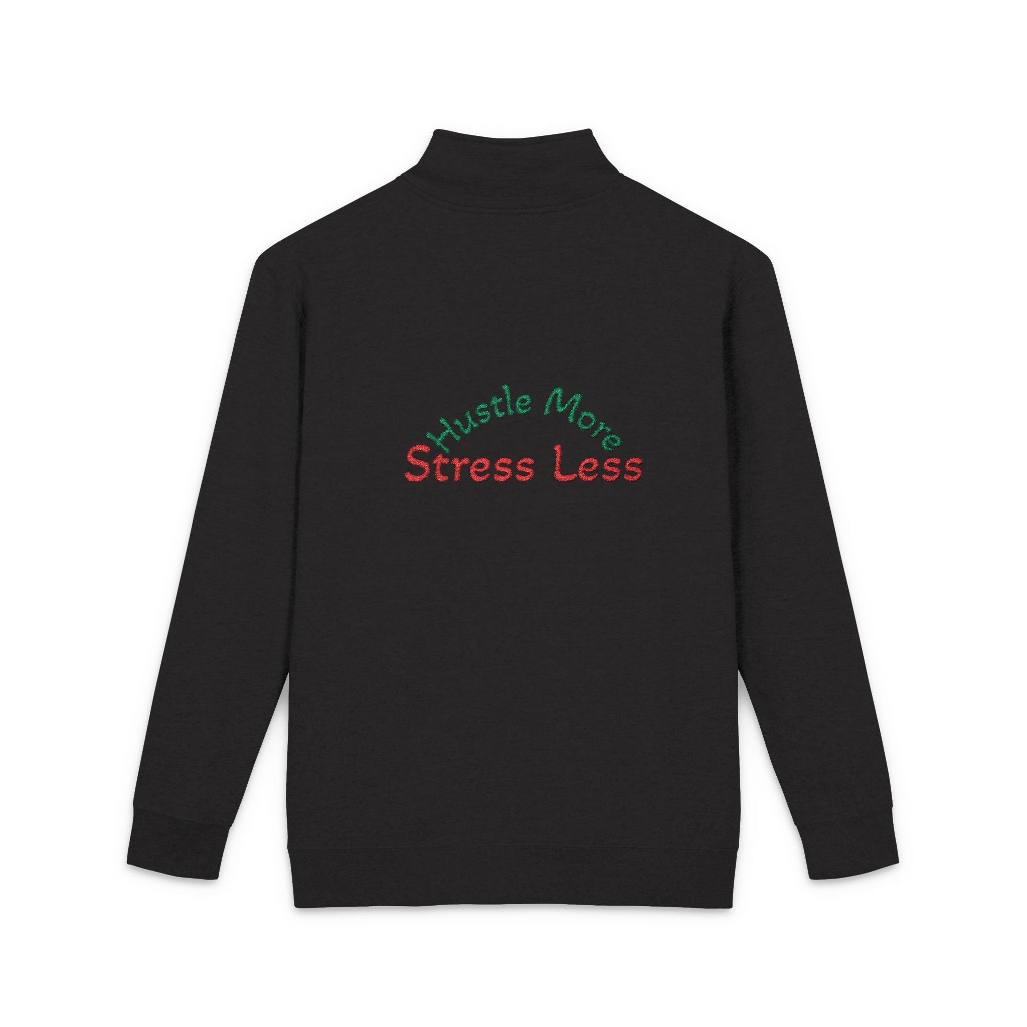 Your Situation™ Hustle More Stress Less Pullover | Embroidered Cozy Fleece Hoodie