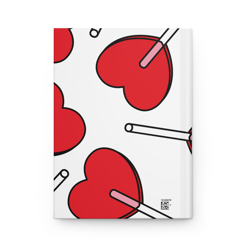 Heart Lollipop Hardcover Journal — Cute Valentine’s Day Notebook