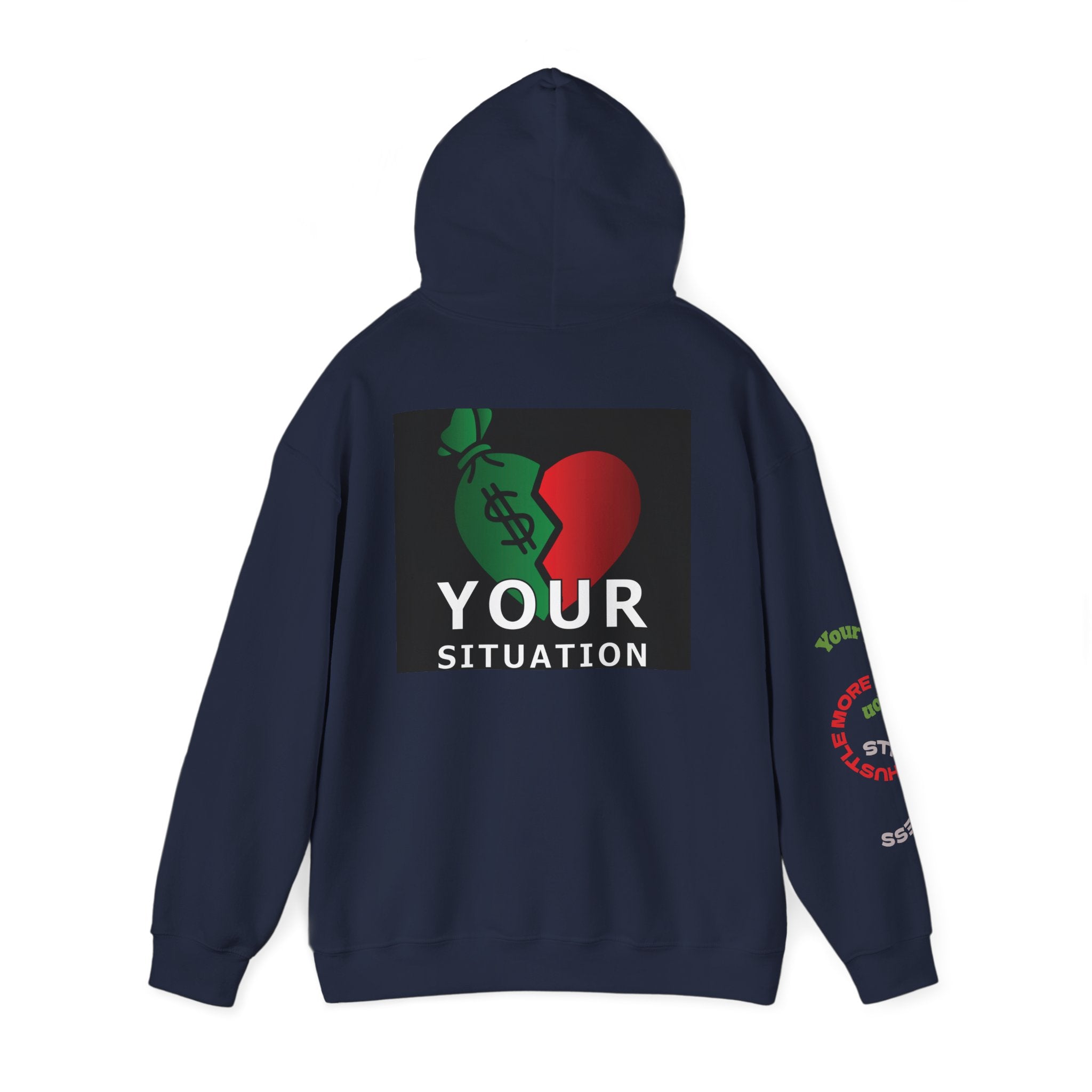 Heart Dollar Situation Hoodie, Unisex Sweatshirt, Casual Streetwear, Gift for Him or Her, Everyday Comfort Wear, Trendy Fashion