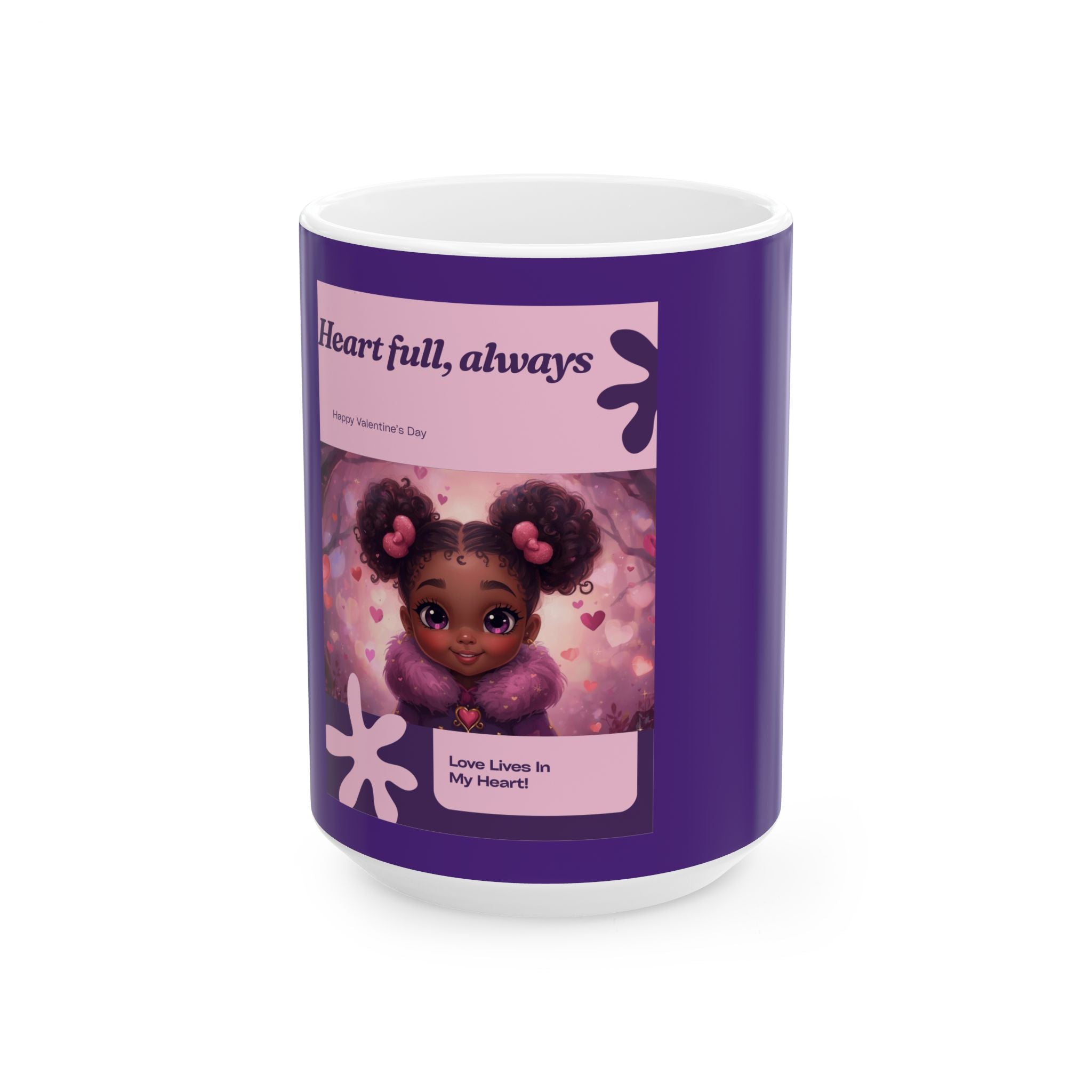Heart Full, Always - Valentine Ceramic Mug(11oz & 15oz)