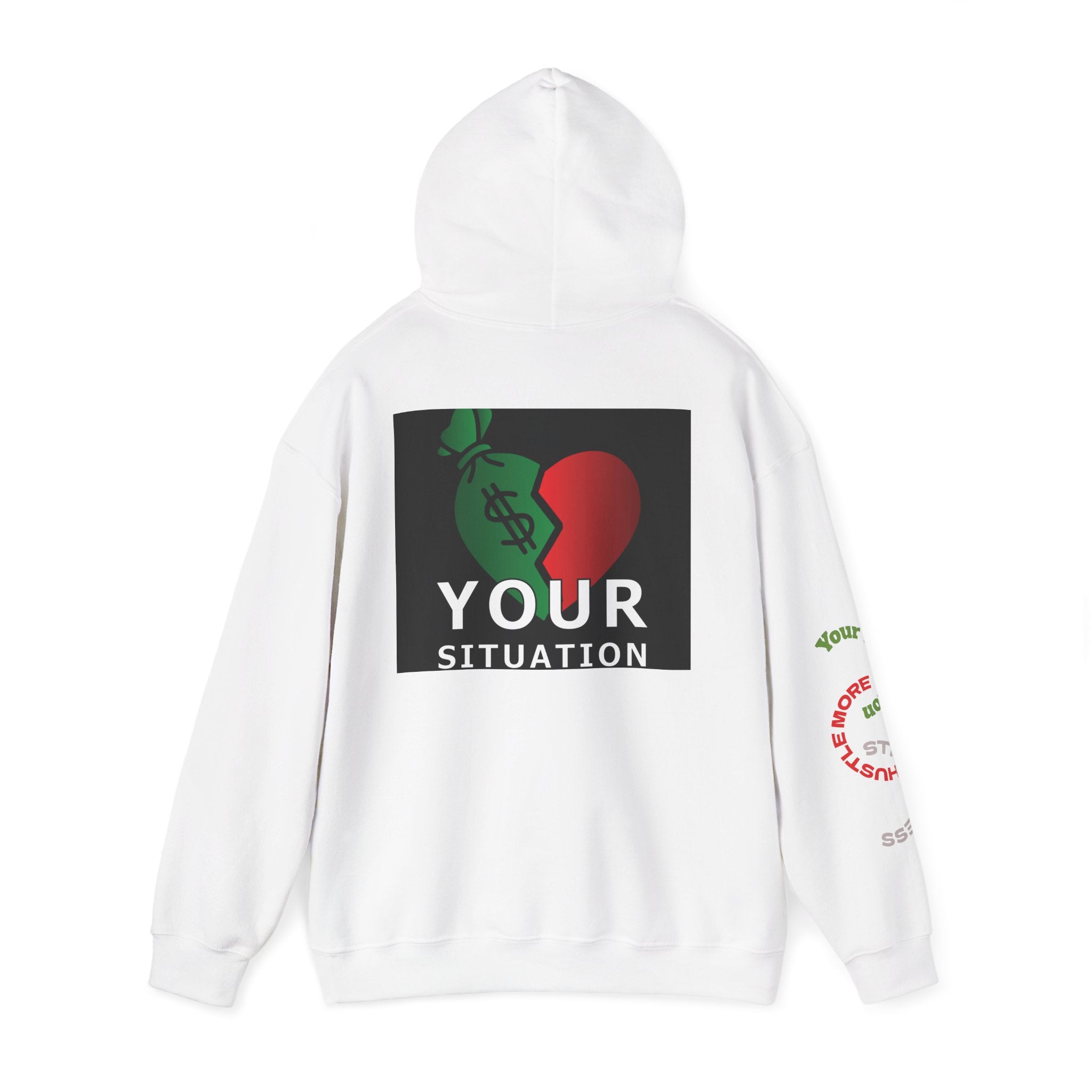 Heart Dollar Situation Hoodie, Unisex Sweatshirt, Casual Streetwear, Gift for Him or Her, Everyday Comfort Wear, Trendy Fashion