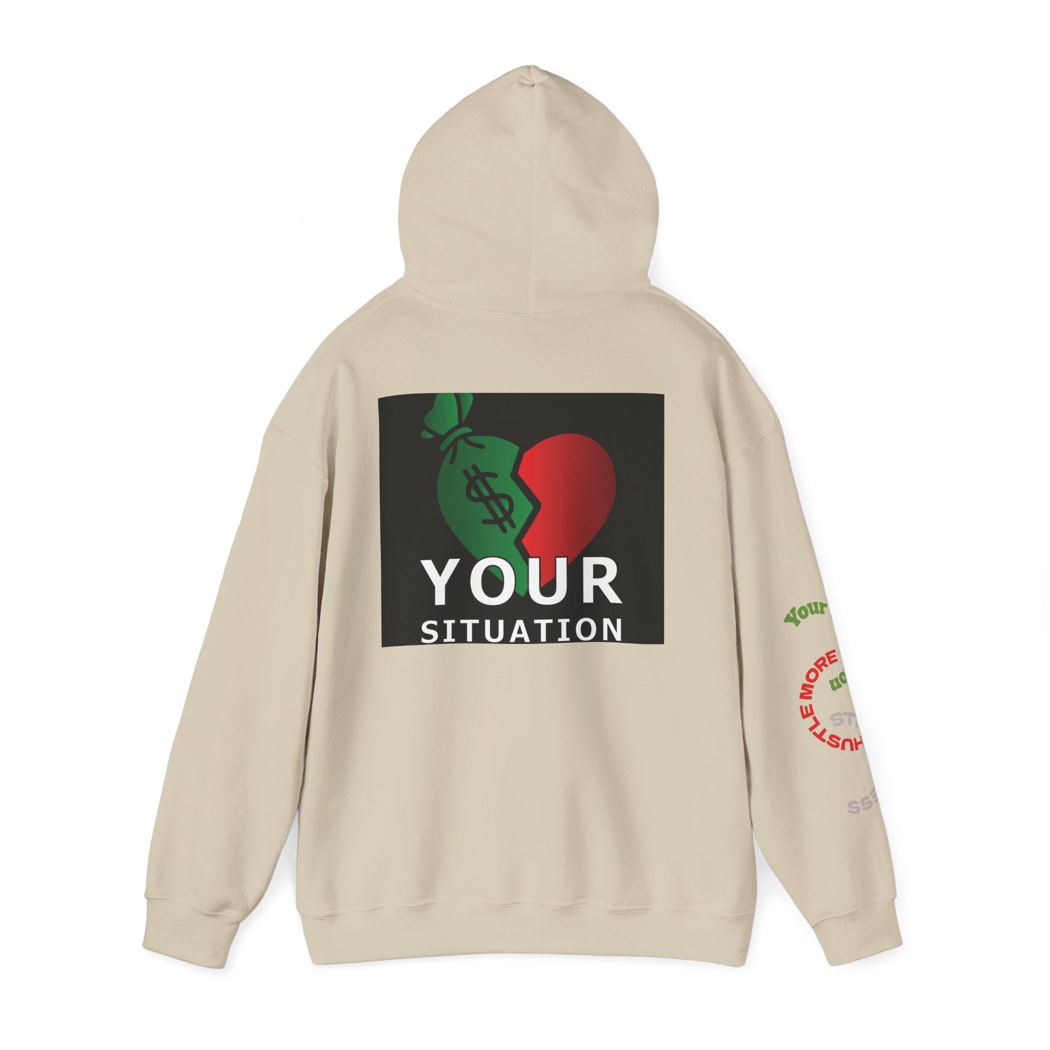 Heart Dollar Situation Hoodie, Unisex Sweatshirt, Casual Streetwear, Gift for Him or Her, Everyday Comfort Wear, Trendy Fashion