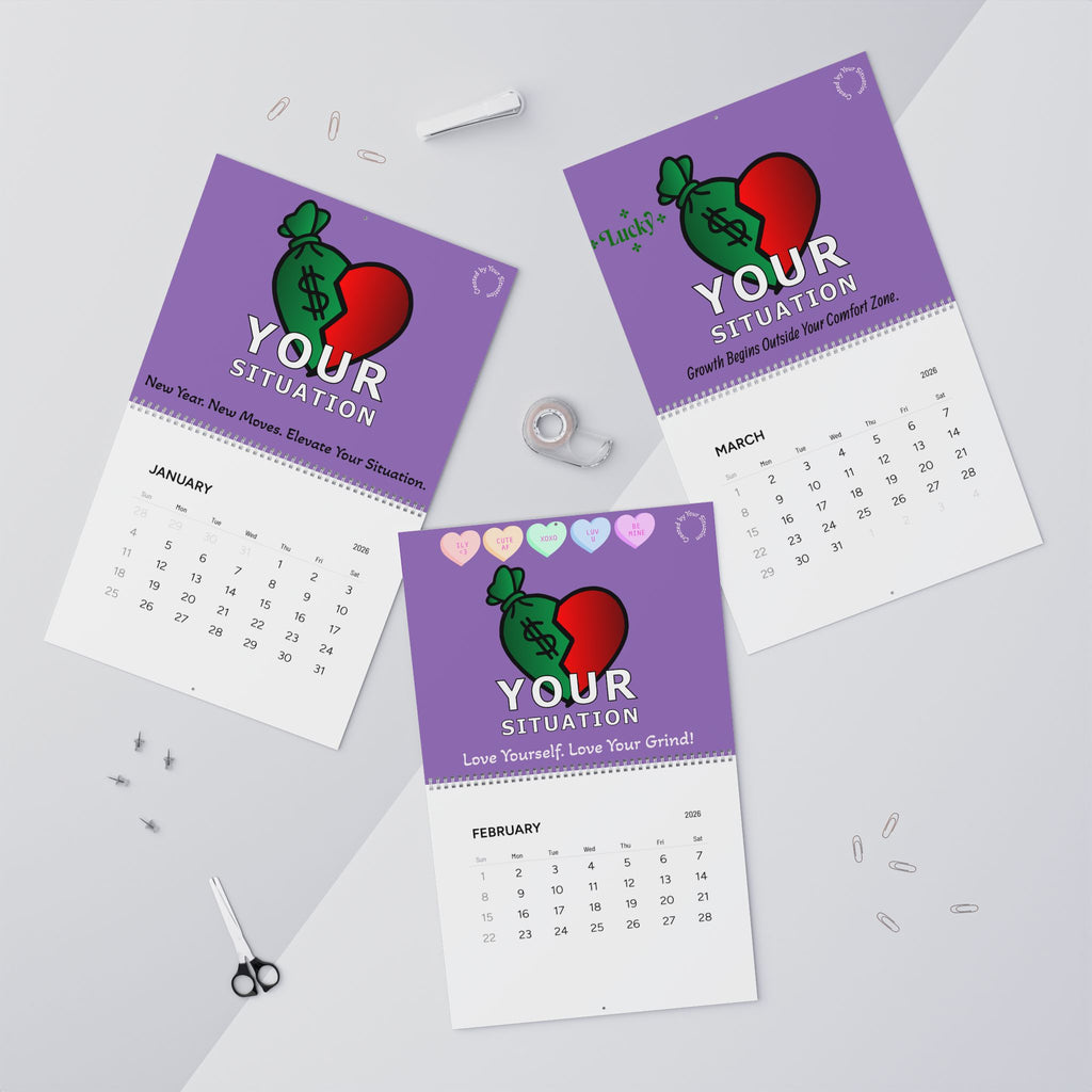 Your Situation™ 2026 Wall Calendar | Money, Self-Care & Motivation Planner
