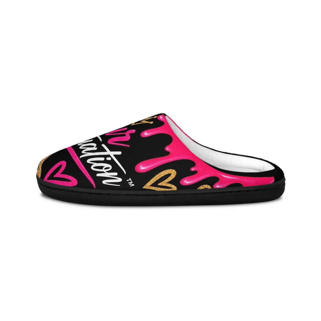 Your Situation™ Pretty Paid Powerful House Shoes | Pink Leopard Women’s House Shoes