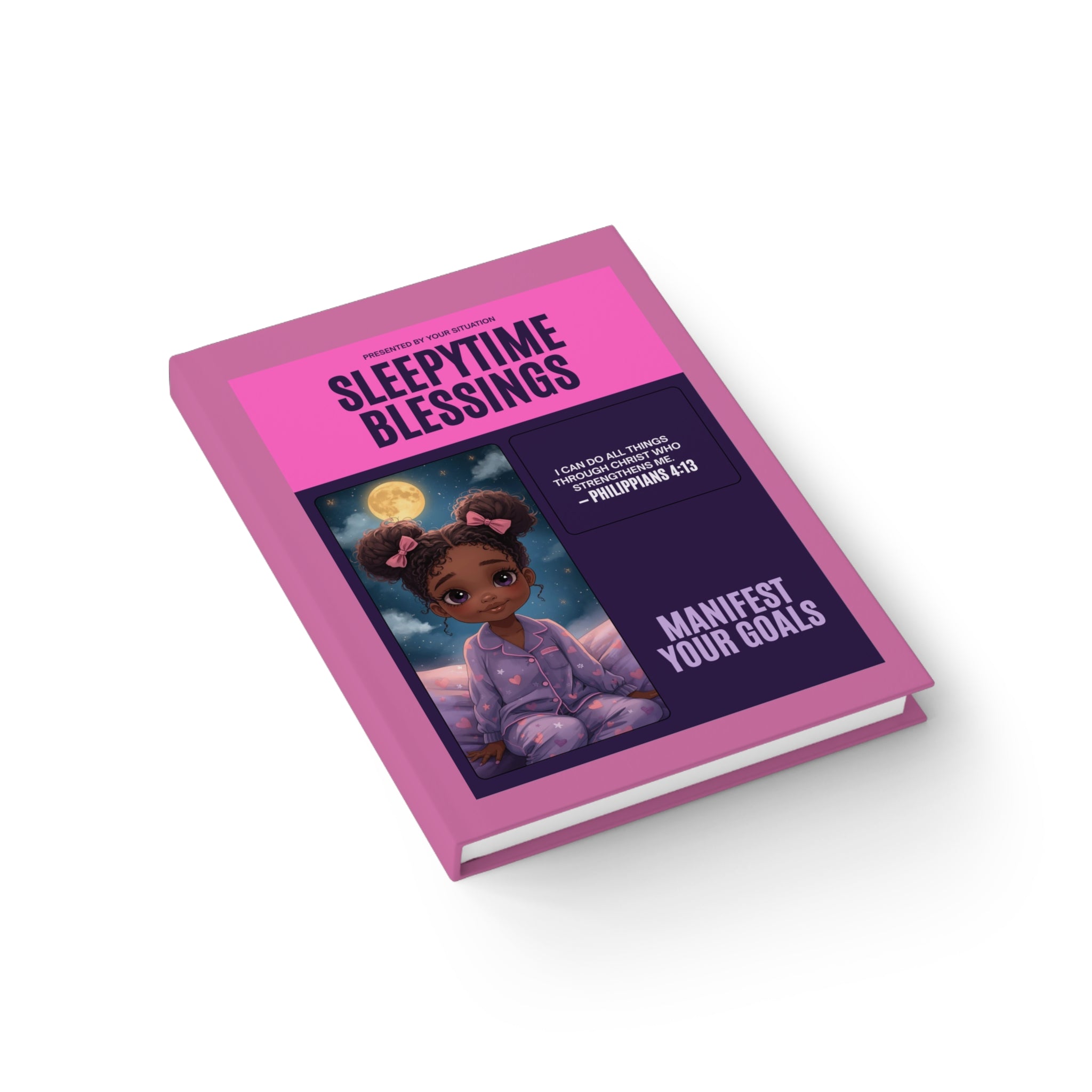 Sleepytime Blessings Journal — Ruled Gratitude & Goal Manifestation Notebook (Philippians 4:13)