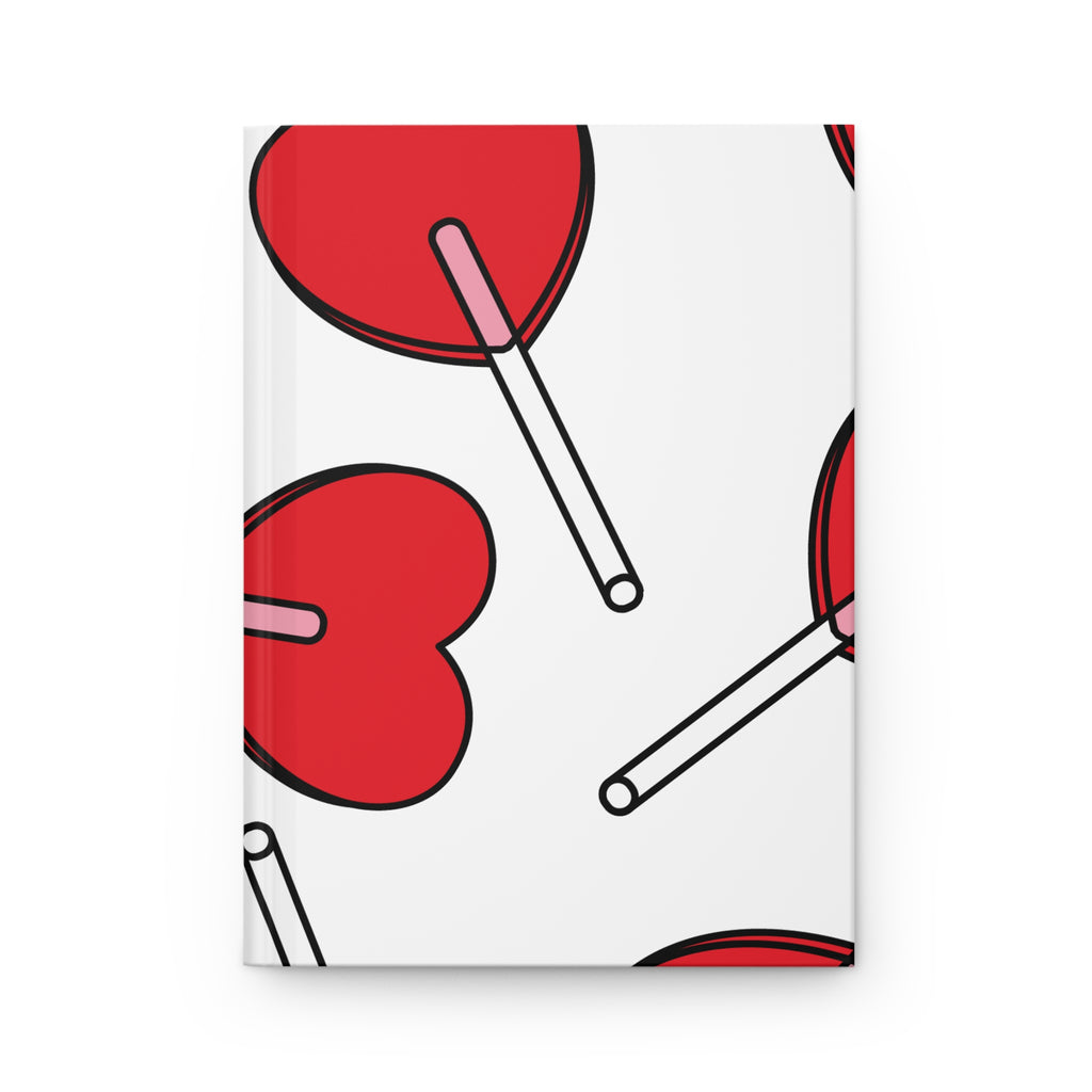 Heart Lollipop Hardcover Journal — Cute Valentine’s Day Notebook
