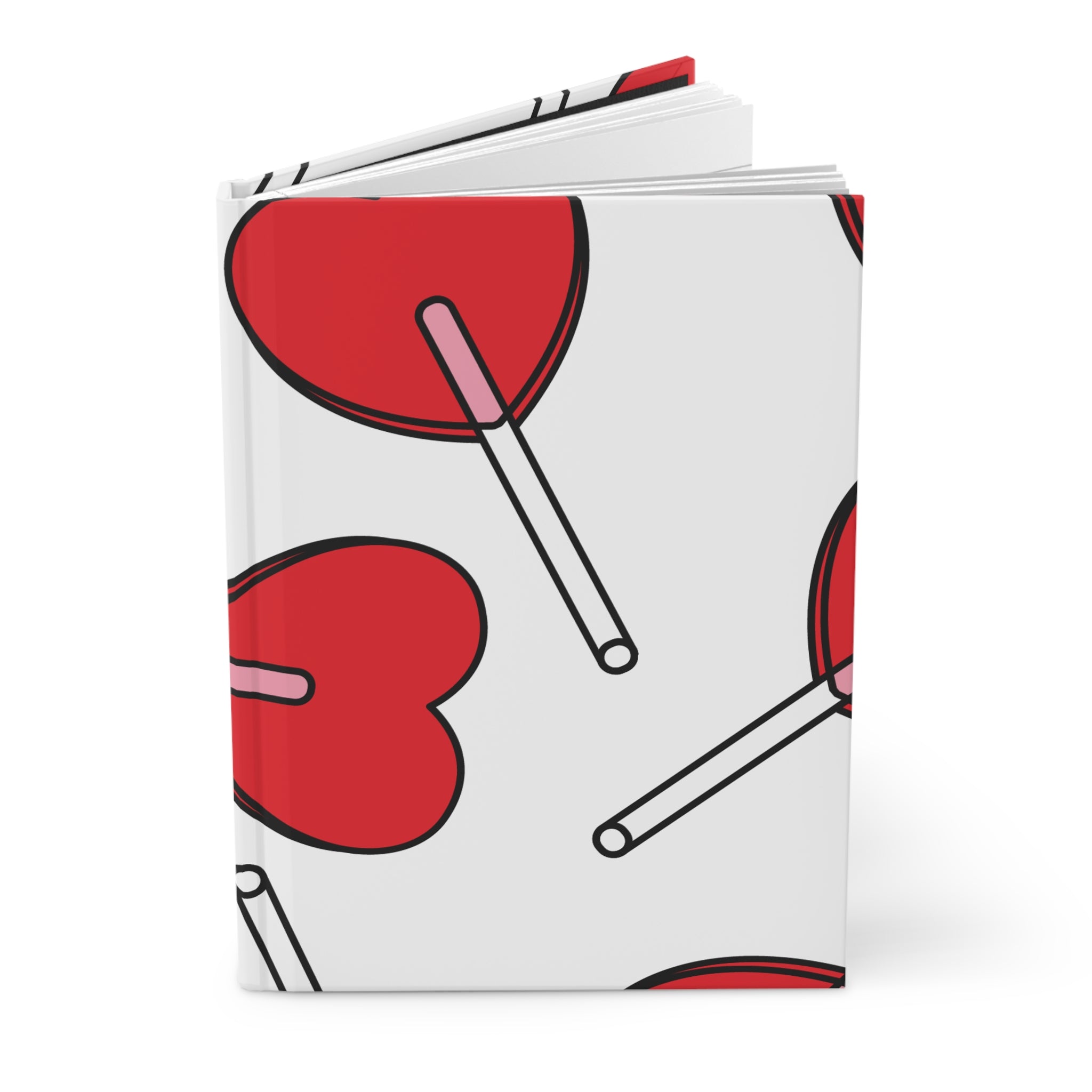 Heart Lollipop Hardcover Journal — Cute Valentine’s Day Notebook