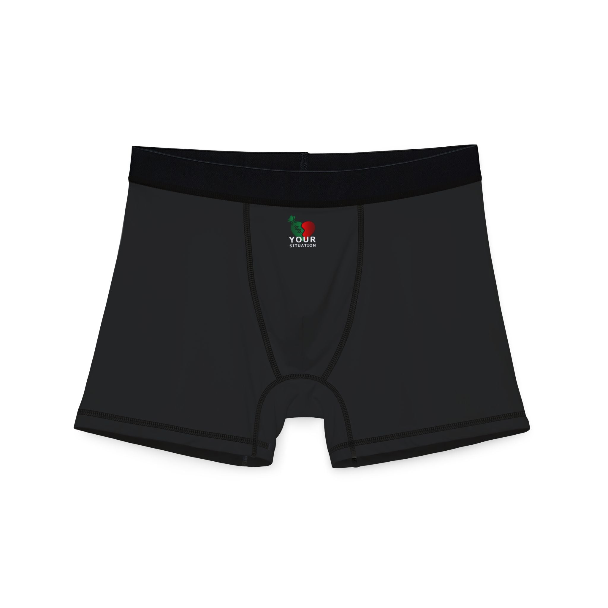 Black Men’s Boxer Briefs — Comfortable All-Over Print Undergarment