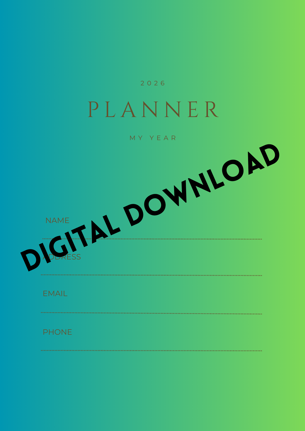 2026 Brain Dump Planner – Digital Fillable Edition (Business & Life Reset)