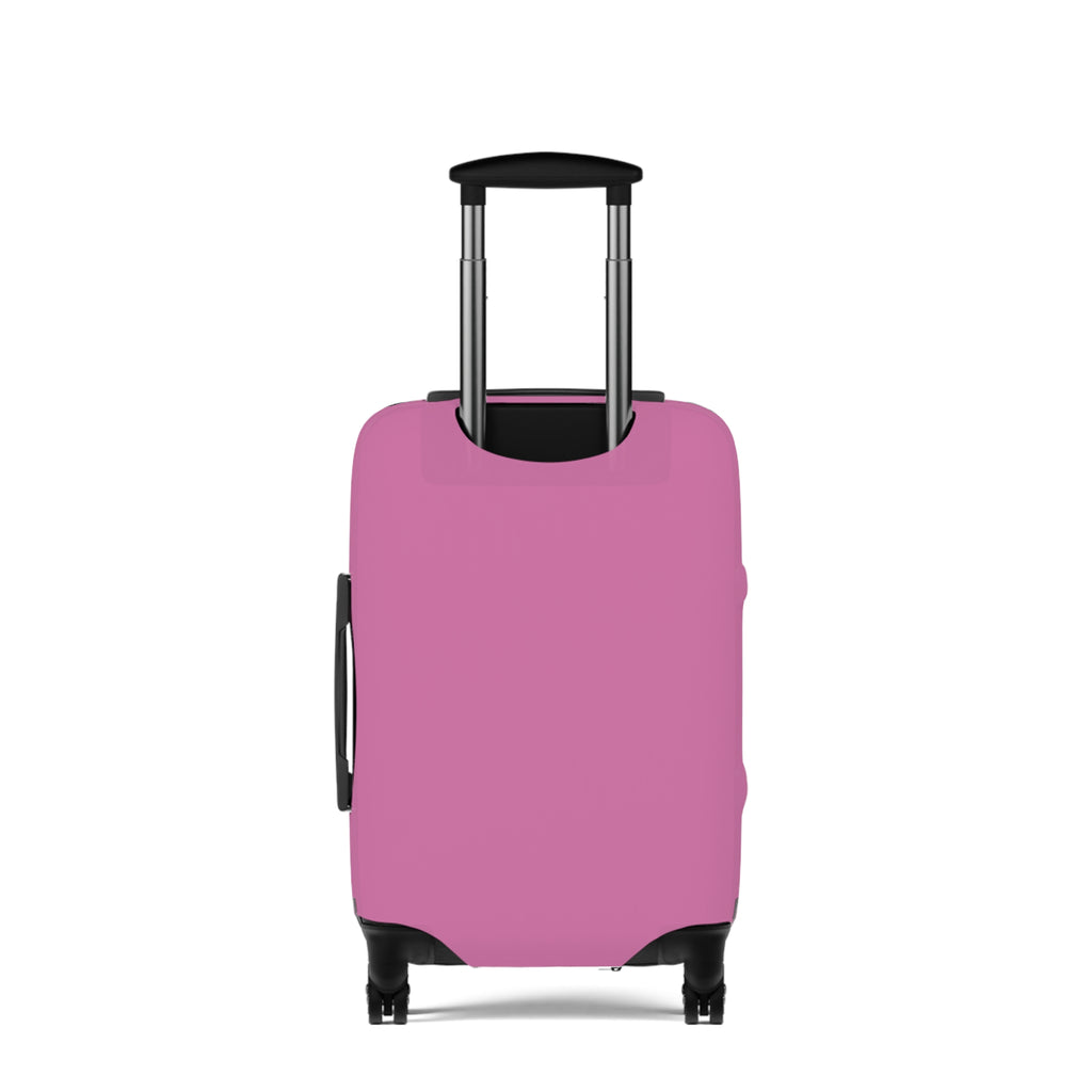 Pink Boss Babe Luggage Cover — Stylish Travel Case Protector with Money Girl Illustration