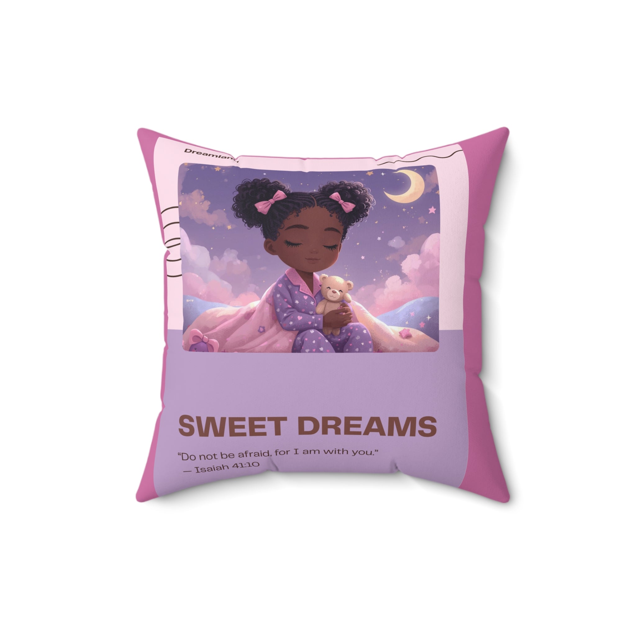 Sweet Dreams Pillow — Cute Nighttime Kids Decorative Throw Pillow