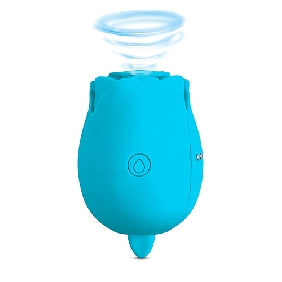 Rose-Shaped Suction Stimulator with Vibrating Tongue