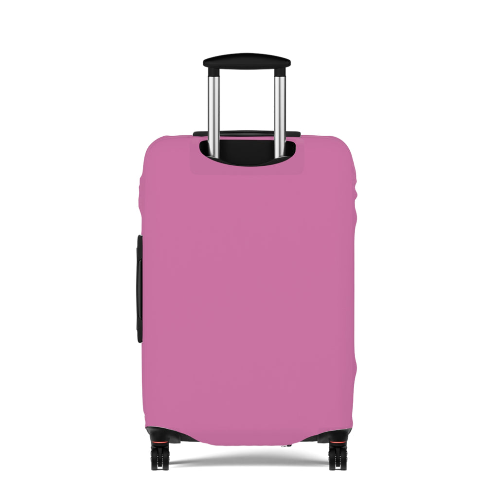 Pink Boss Babe Luggage Cover — Stylish Travel Case Protector with Money Girl Illustration