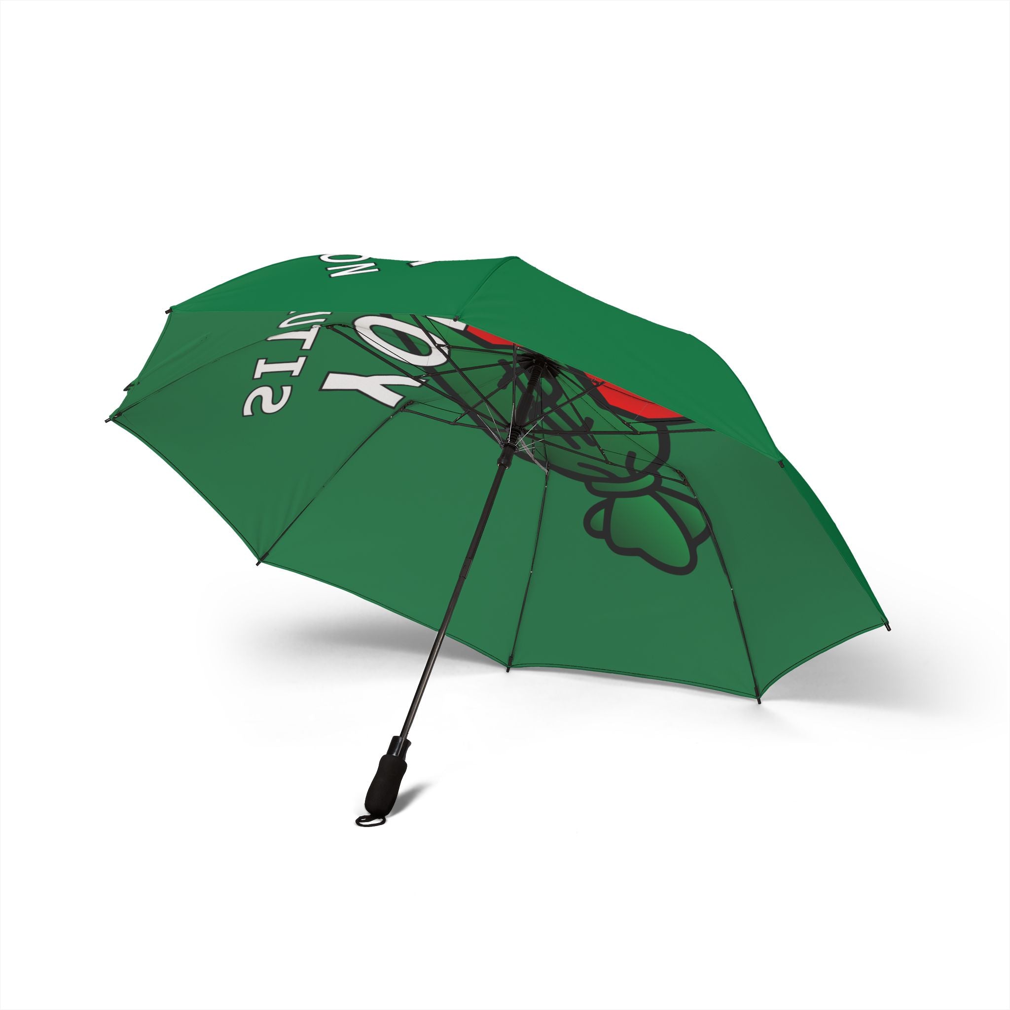 Green Money Bag Umbrella — 'Your Caution' Foldable Rain Umbrella