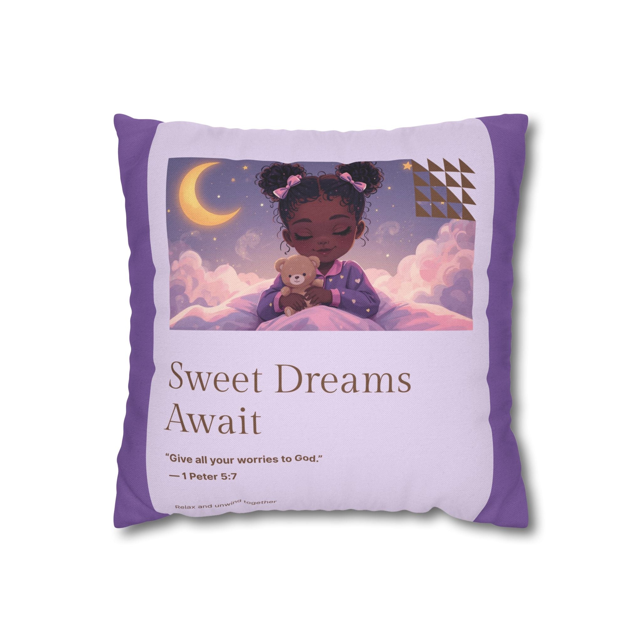 Sweet Dreams Pillowcase 💖 | Cozy Kids Bedtime Comfort (Faith-Inspired Decor)