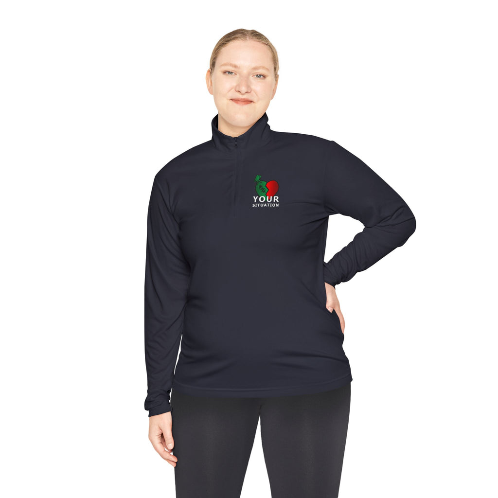 Quarter-Zip Pullover — Italian Flag Rooster "Made in Italy" Embroidered Chest