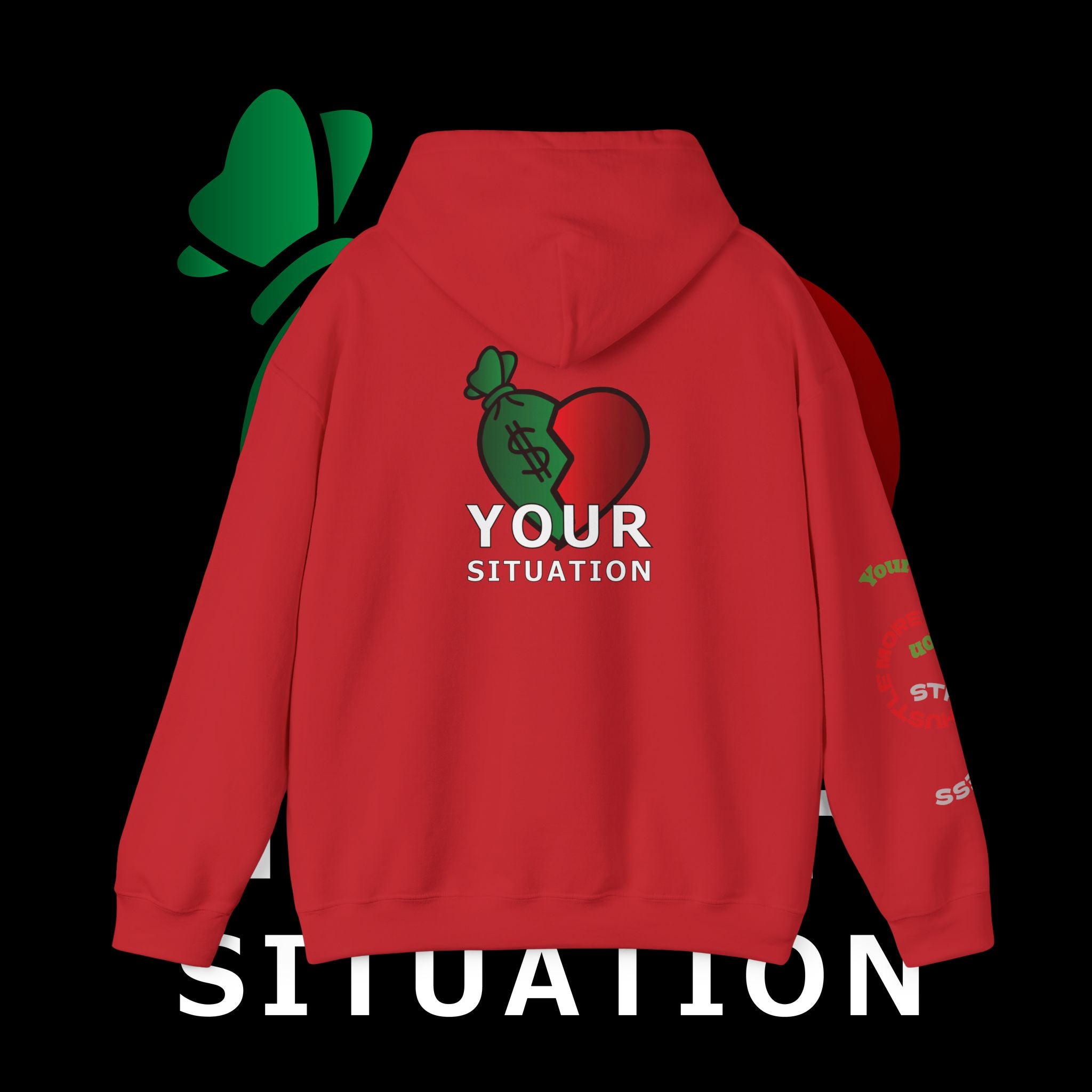 Heart Dollar Situation Hoodie, Unisex Sweatshirt, Casual Streetwear, Gift for Him or Her, Everyday Comfort Wear, Trendy Fashion