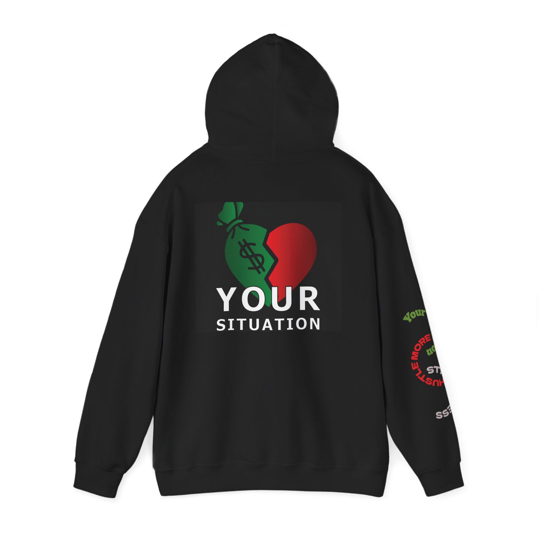 Heart Dollar Situation Hoodie, Unisex Sweatshirt, Casual Streetwear, Gift for Him or Her, Everyday Comfort Wear, Trendy Fashion