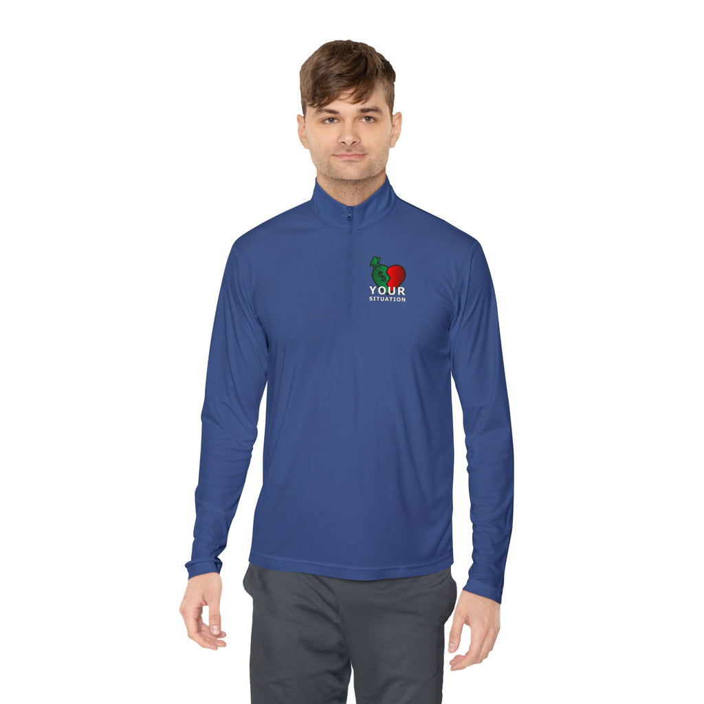 Quarter-Zip Pullover — Italian Flag Rooster "Made in Italy" Embroidered Chest