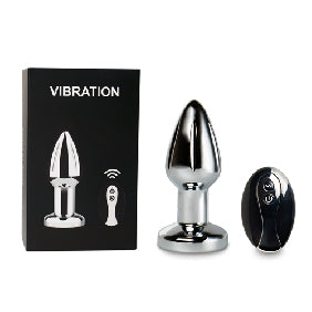 Vibrating Stainless Steel Plug with Remote Control