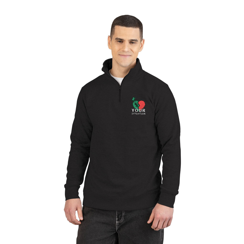 Your Situation™ Hustle More Stress Less Pullover | Embroidered Cozy Fleece Hoodie