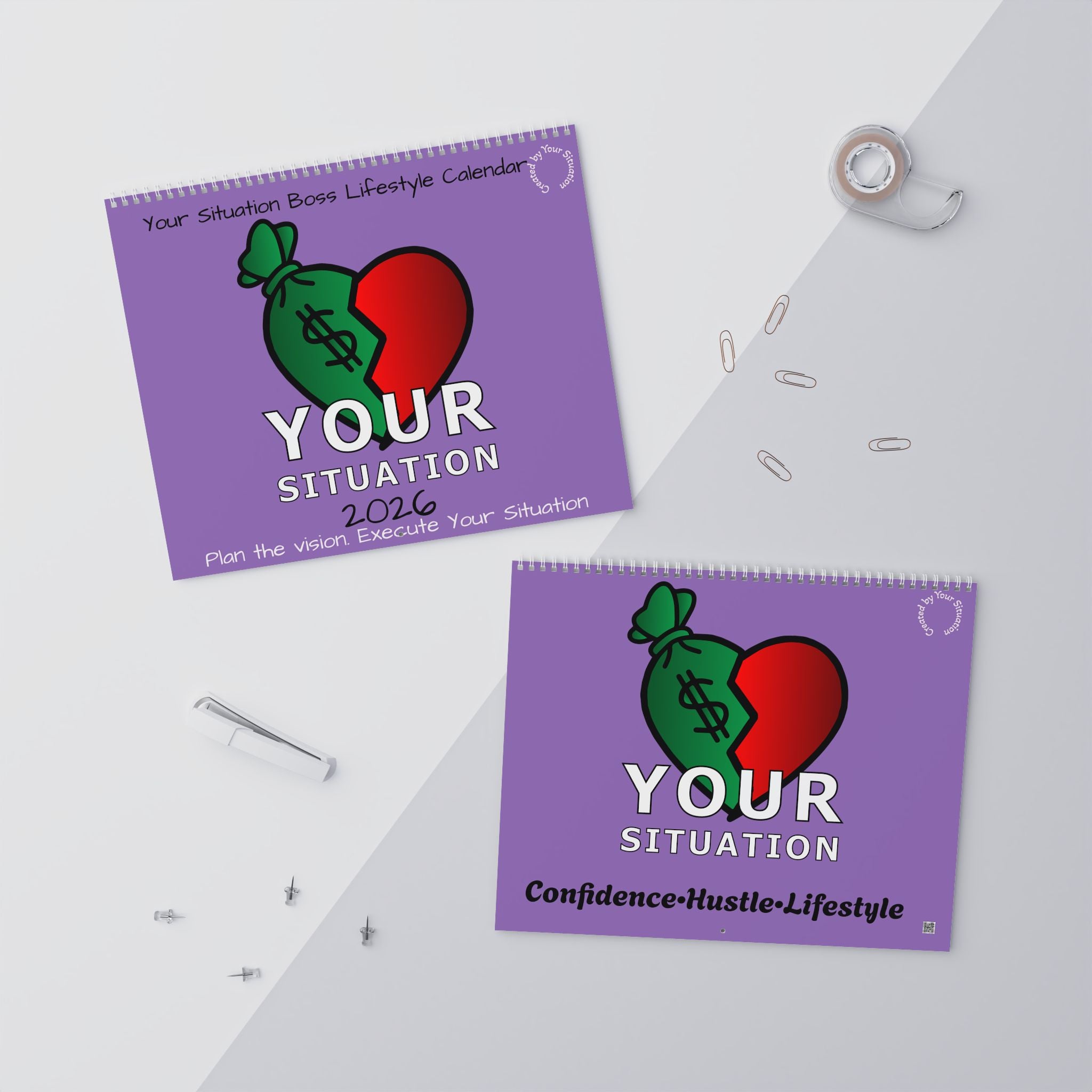 Your Situation™ 2026 Wall Calendar | Money, Self-Care & Motivation Planner