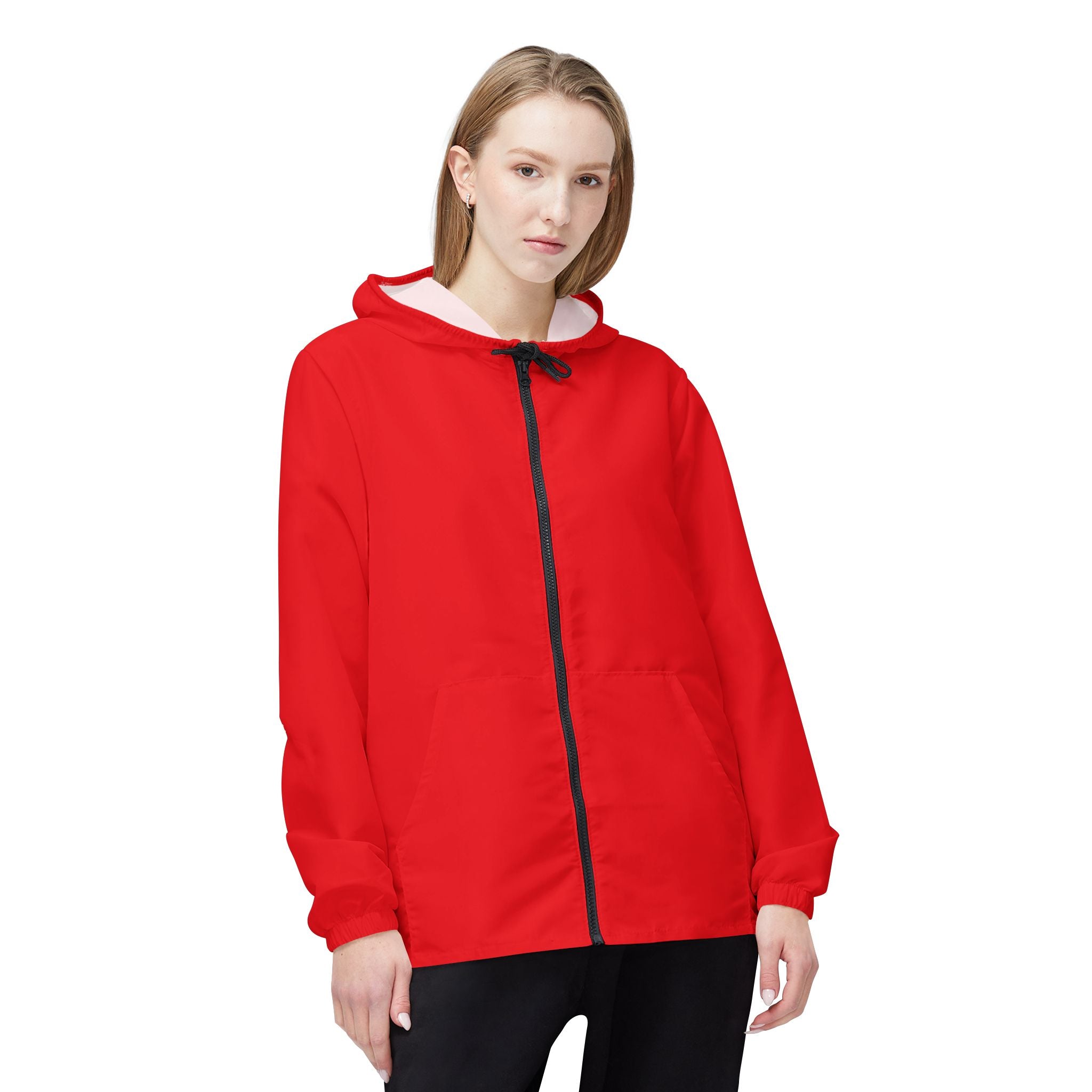 Red Heart & Money Bag Windbreaker Jacket — "Your Situation" Graphic Hooded Windbreaker