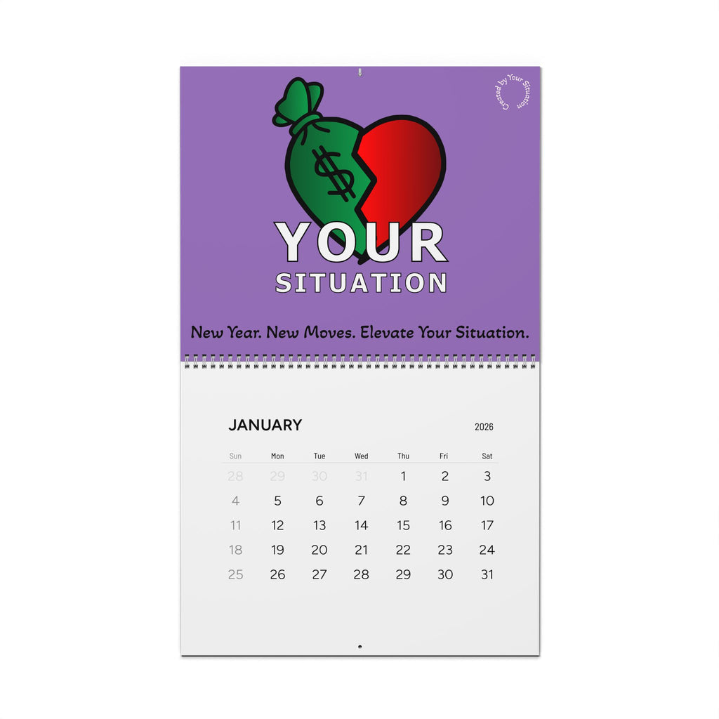Your Situation™ 2026 Wall Calendar | Money, Self-Care & Motivation Planner