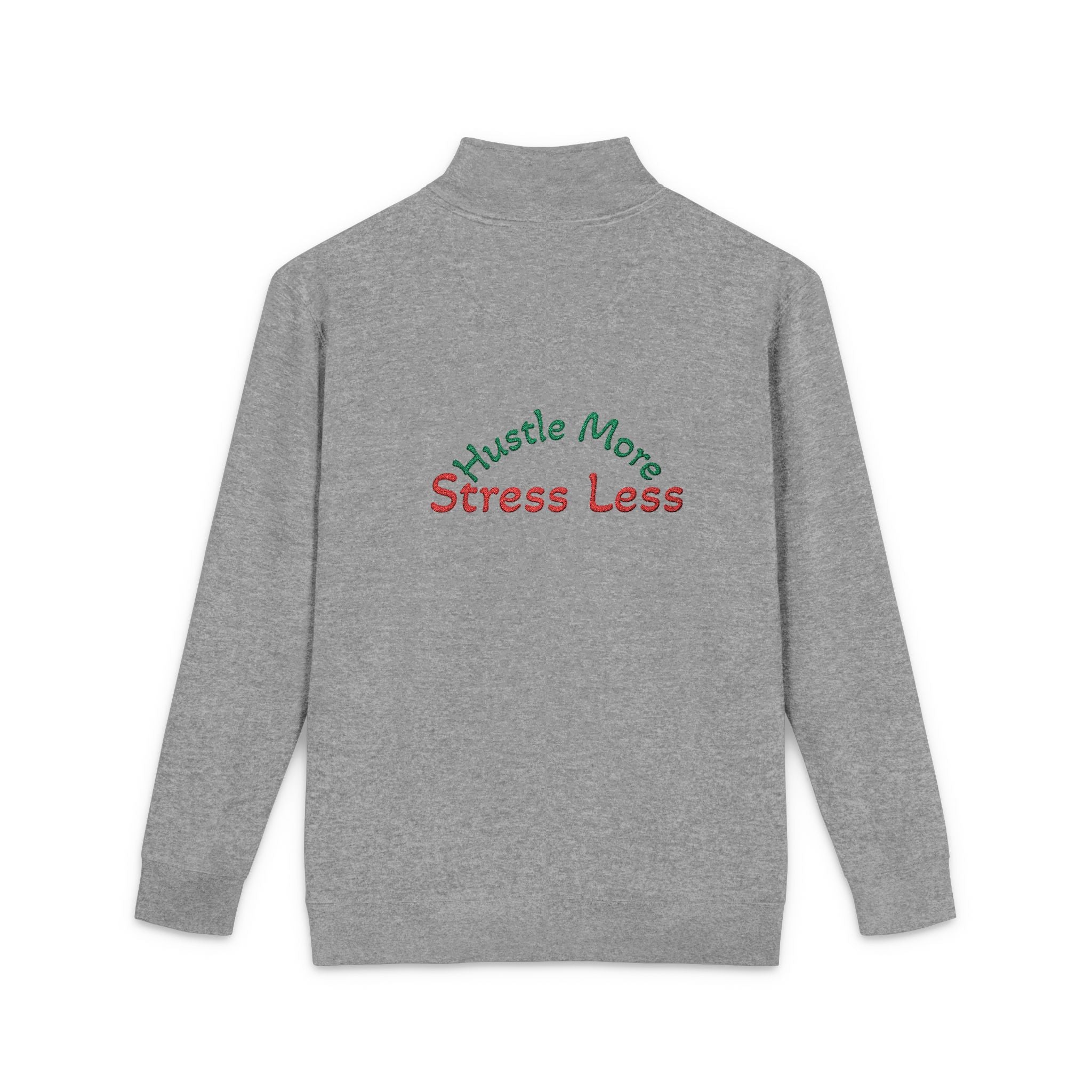 Your Situation™ Hustle More Stress Less Pullover | Embroidered Cozy Fleece Hoodie