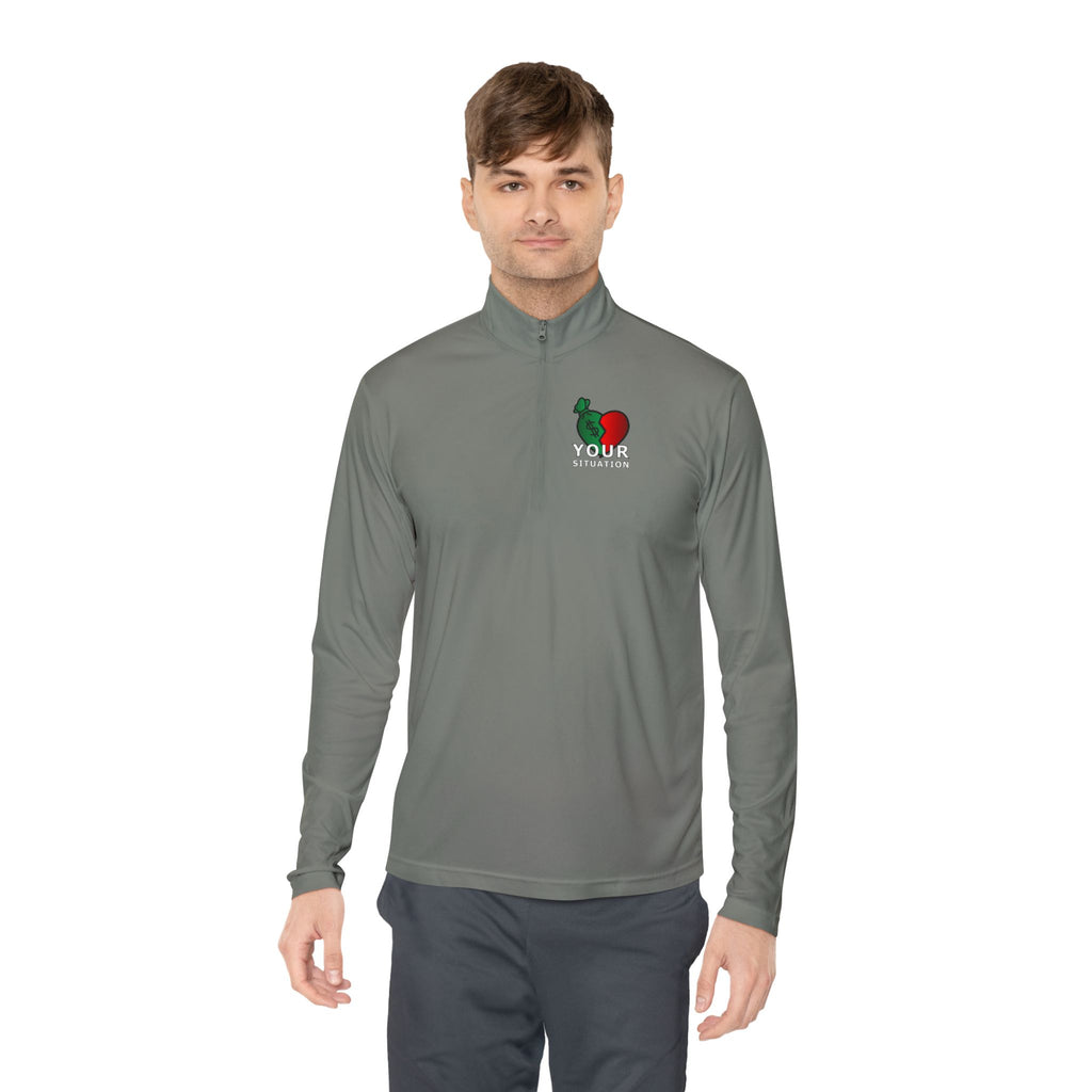 Quarter-Zip Pullover — Italian Flag Rooster "Made in Italy" Embroidered Chest