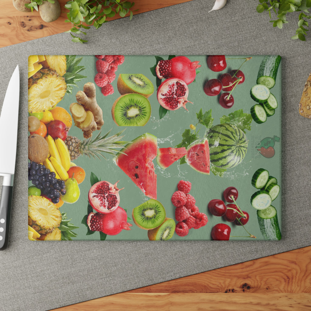 Your Situation™ Fresh Fruit Glass Cutting Board 🍉