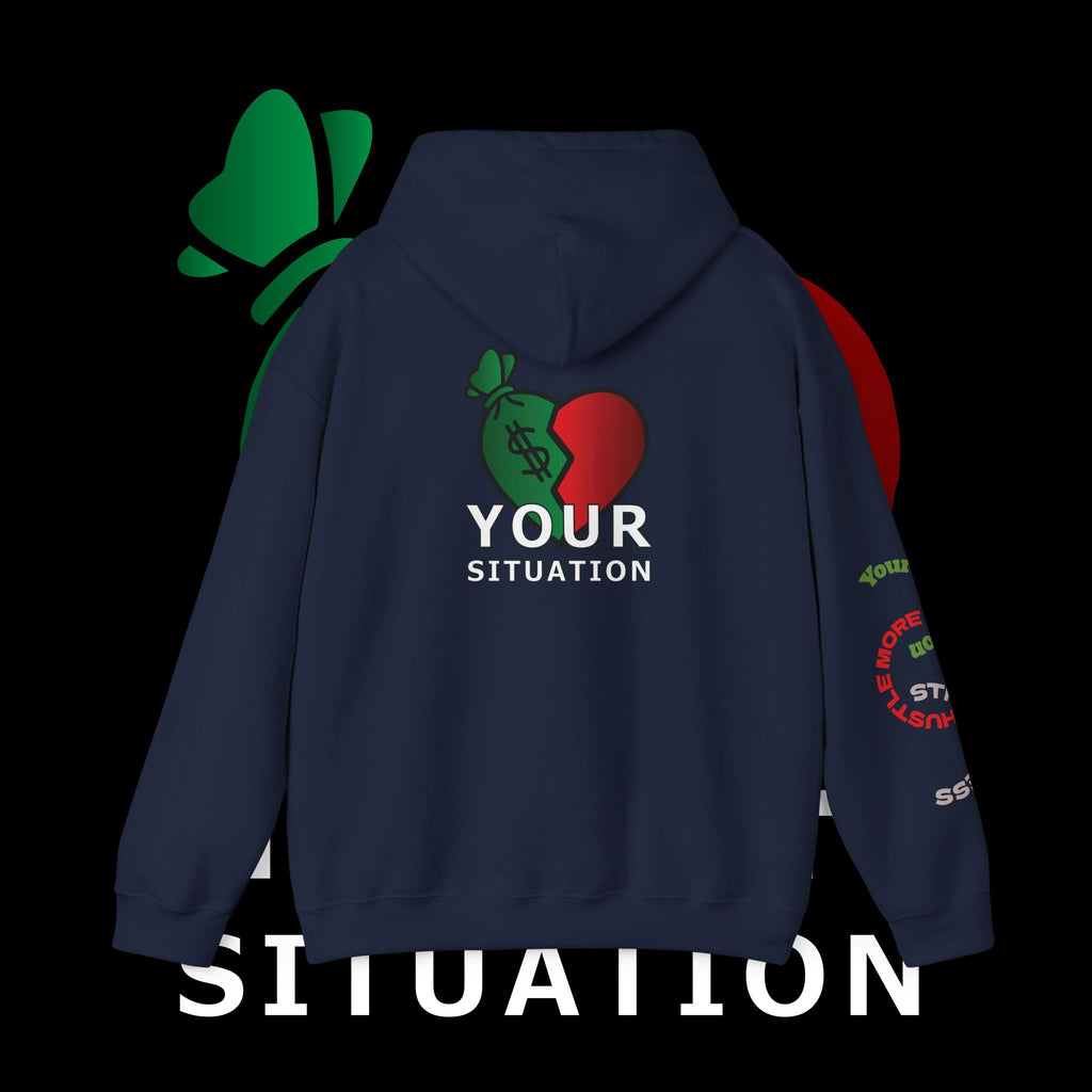 Heart Dollar Situation Hoodie, Unisex Sweatshirt, Casual Streetwear, Gift for Him or Her, Everyday Comfort Wear, Trendy Fashion