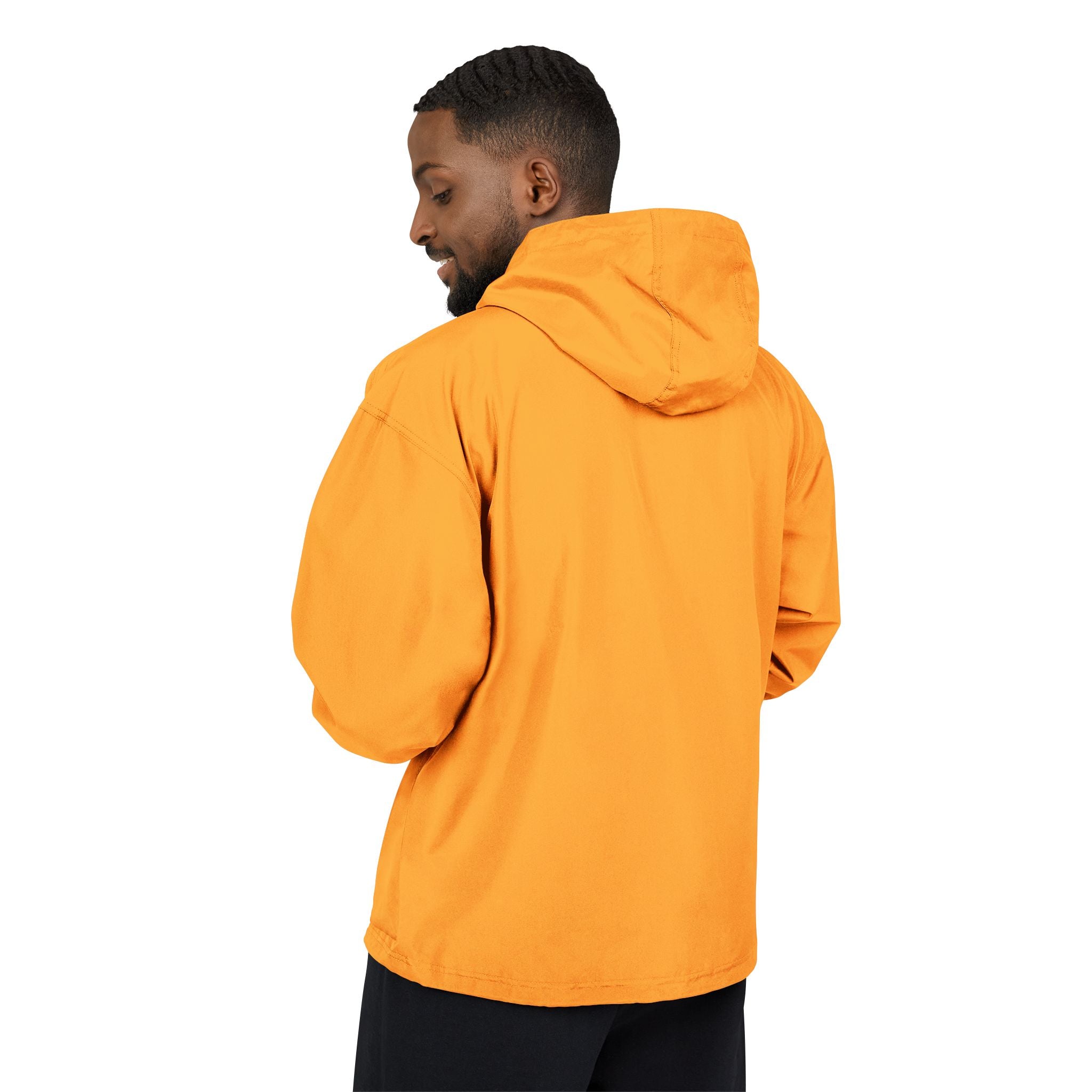 Orange Packable Anorak Jacket with 'Champion' Rose Logo — Lightweight Windbreaker