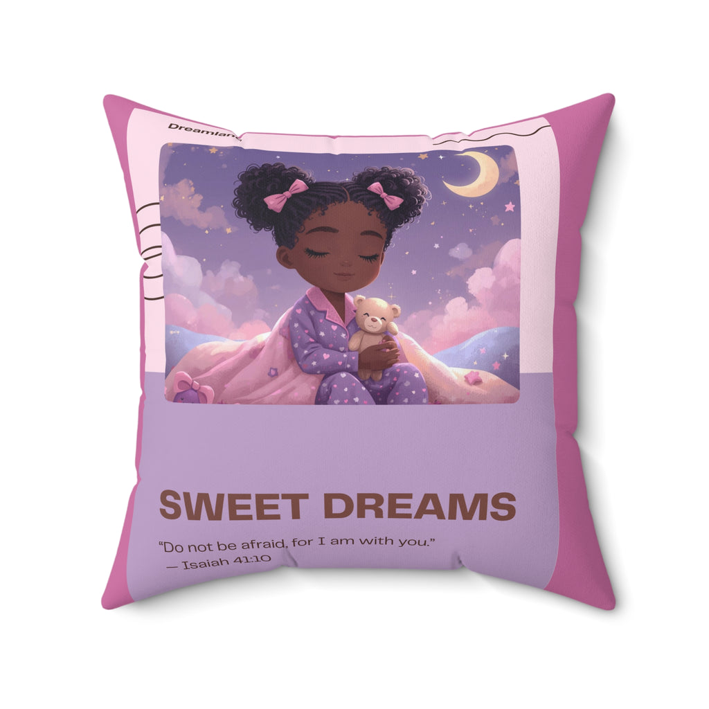 Sweet Dreams Pillow — Cute Nighttime Kids Decorative Throw Pillow