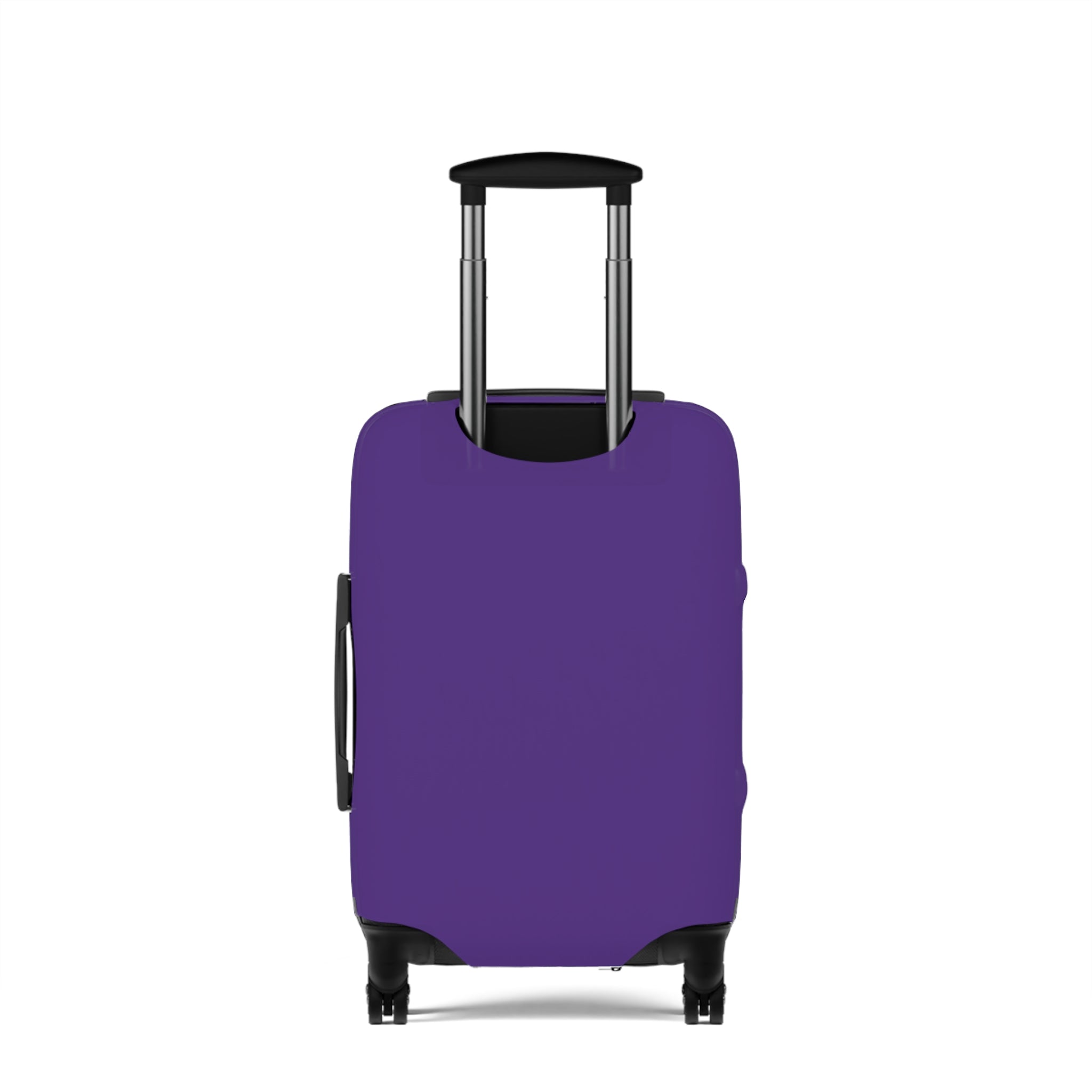 Cute Black Girl Power Luggage Cover — Girly Money Stack Travel Protector (Purple)