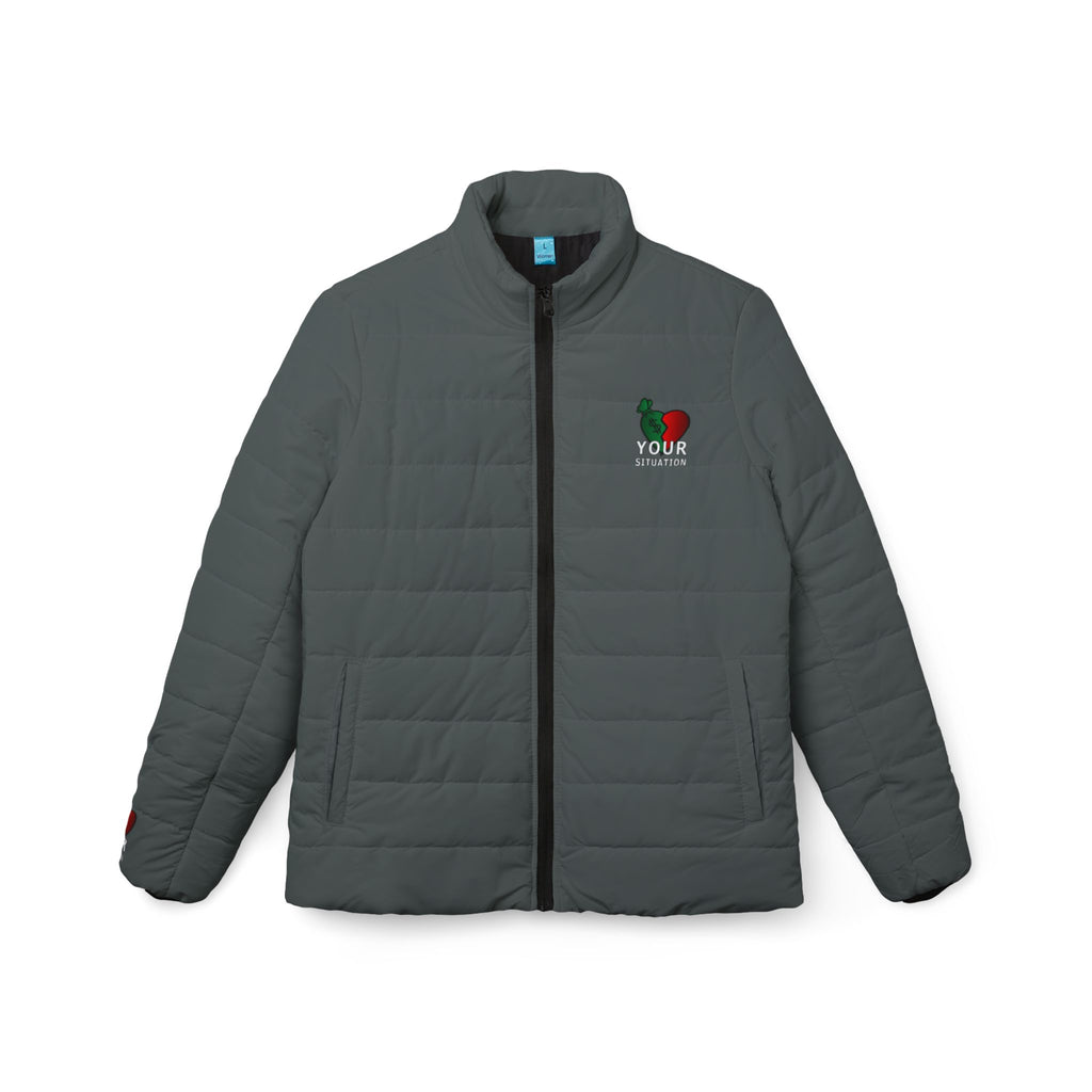 Women’s Puffer Jacket — Cozy Quilted Winter Coat with Small Chest Logo