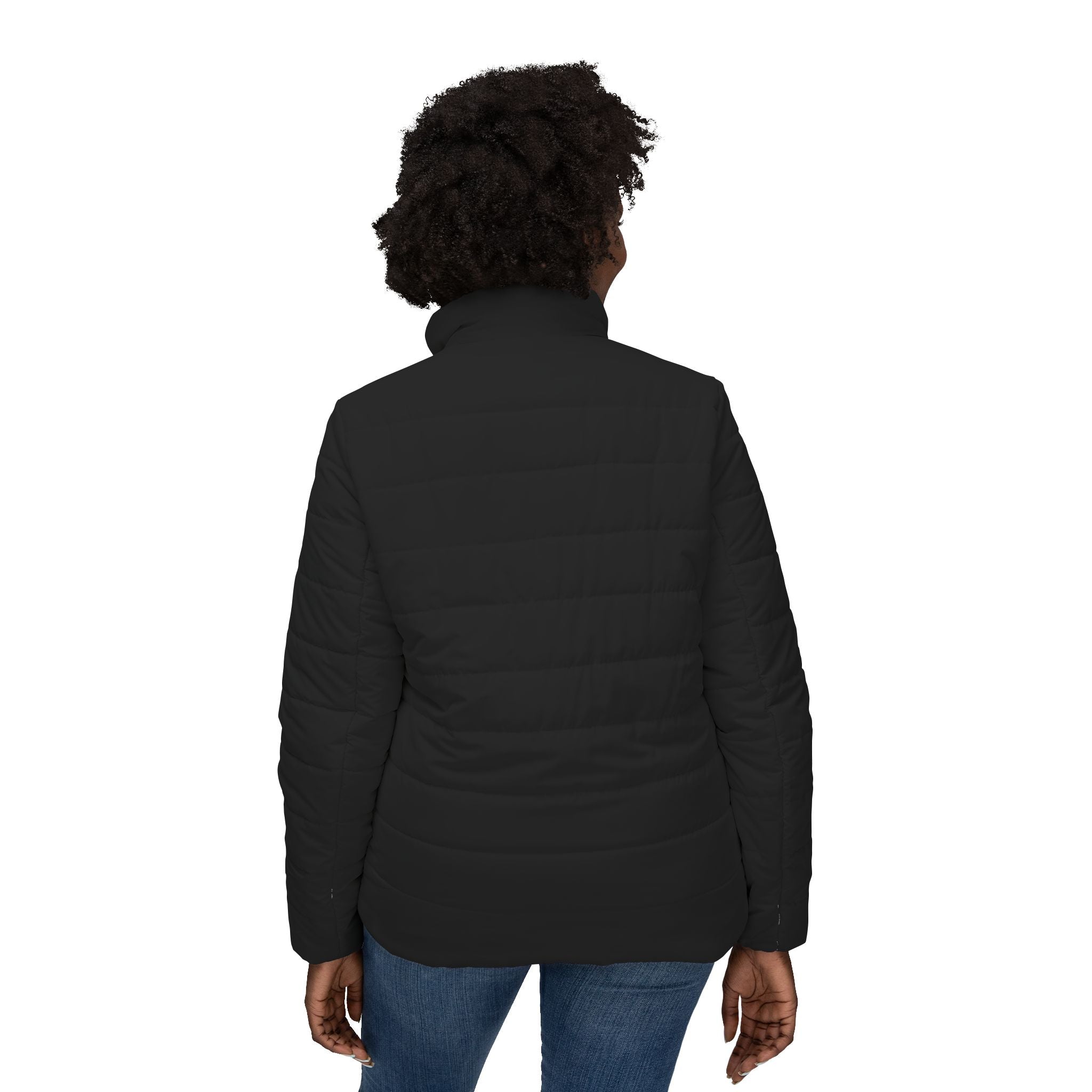 Women’s Puffer Jacket — Cozy Quilted Winter Coat with Small Chest Logo