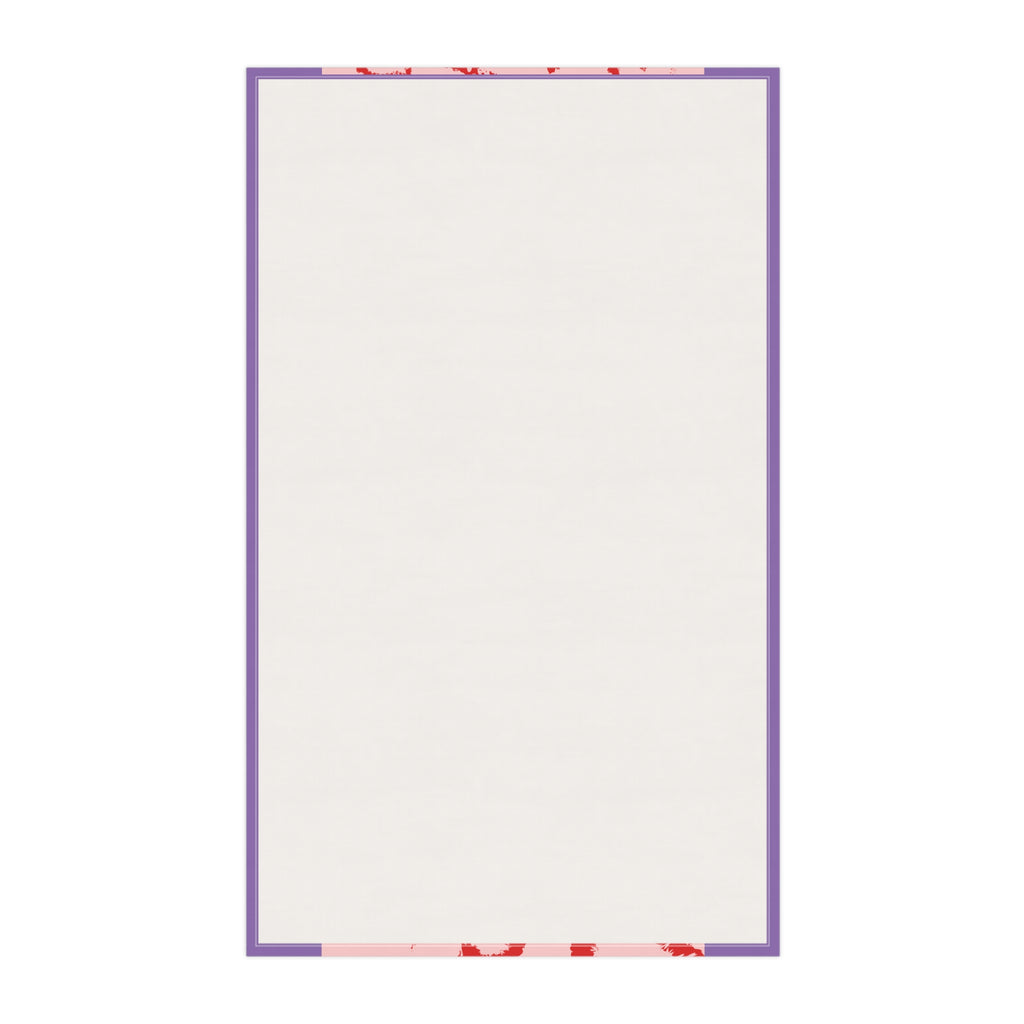 Tea Towel — Love Yourself Heart Pattern (Valentine’s Day, Self‑Care Kitchen Decor)